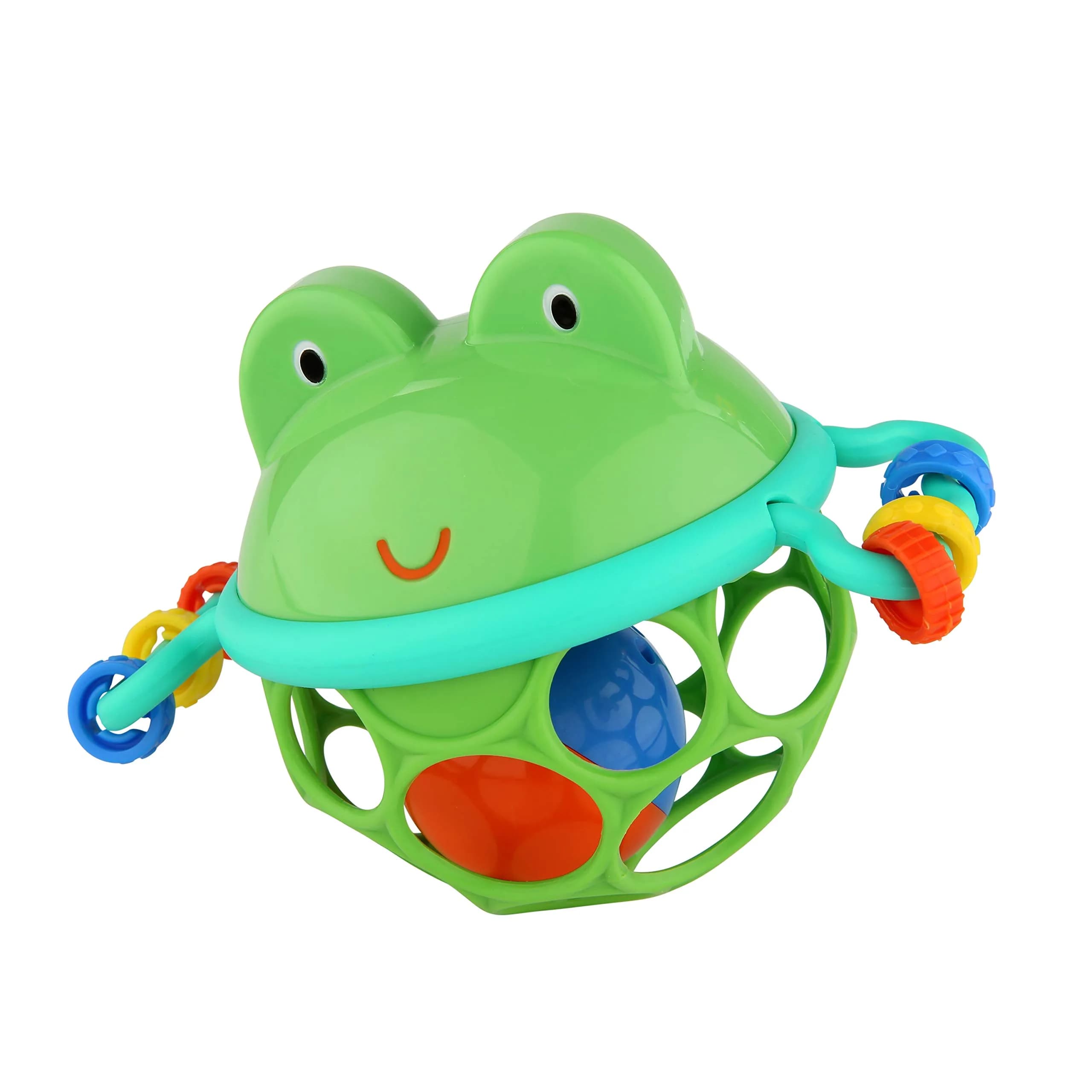 Bright Starts Oball Jingle & Shake Pal Musical Toy | BPA-Free Easy-Grasp Baby Rattle Toy (Green Frog) - main product image