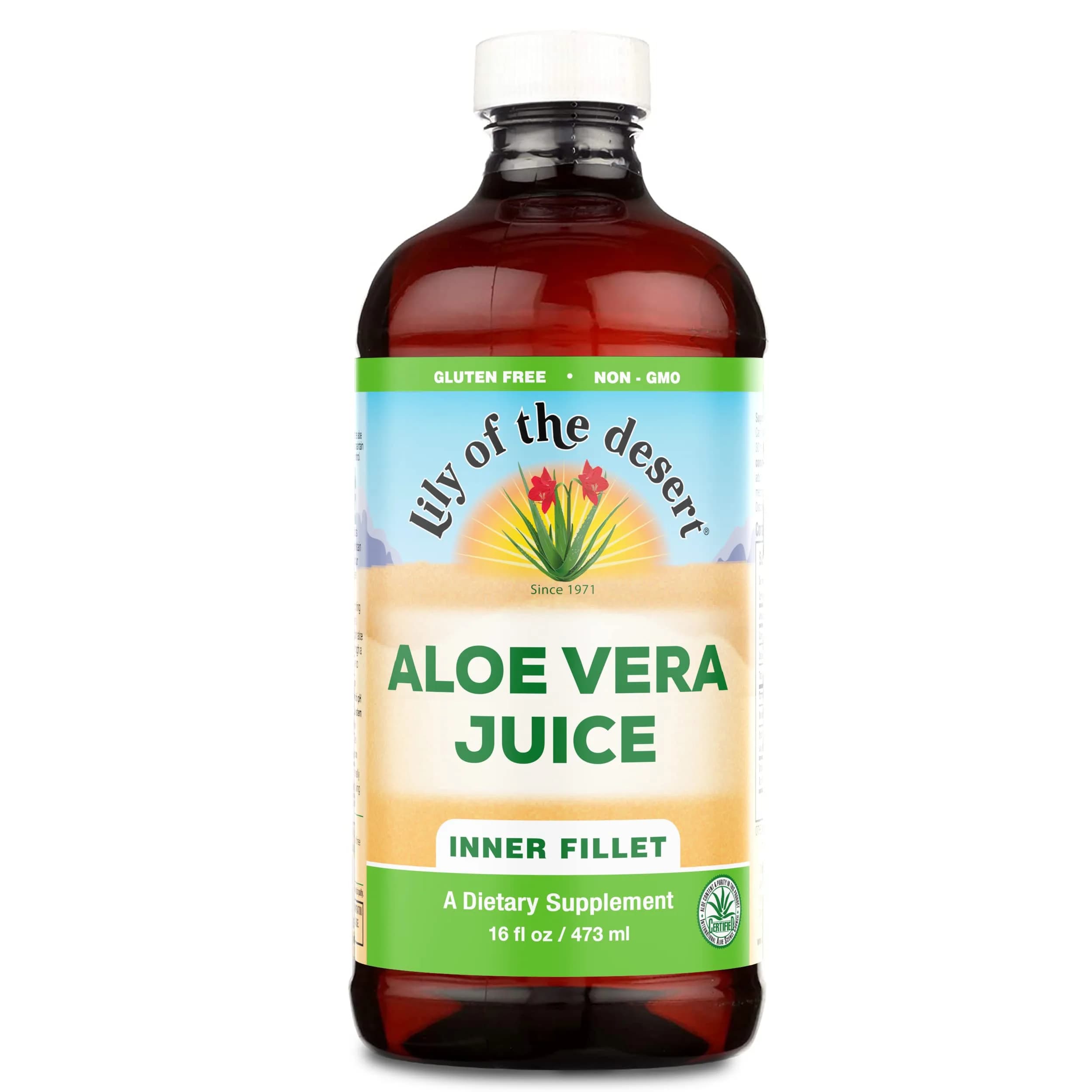 Lily of the Desert Aloe Vera Juice, Inner Fillet, Mild Taste, 16 Fl Oz | Supports Digestion & Immunity - main product image