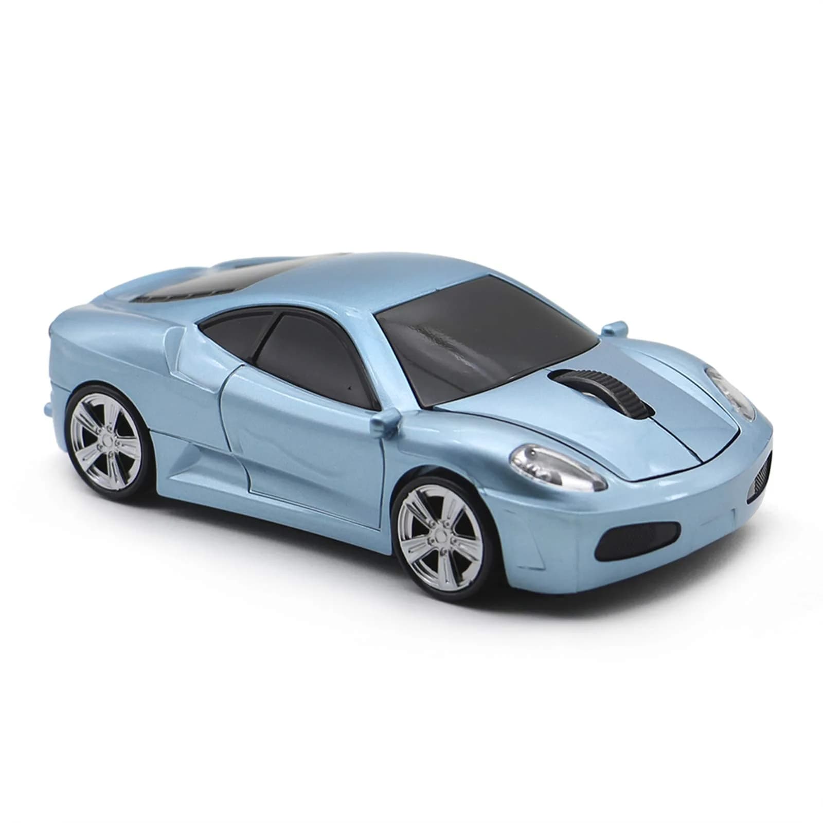 MGbeauty Sport Car Shape Wireless Mouse 1600dpi | Gaming & Office Use (120x60x35mm, Red)