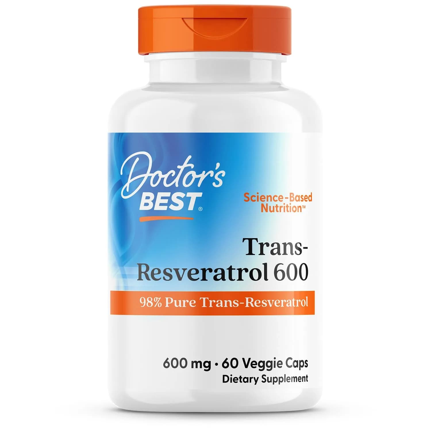 Doctor's Best Trans Resveratrol Supplement 600 mg Capsules | Antioxidant & Cell Protection - main product image