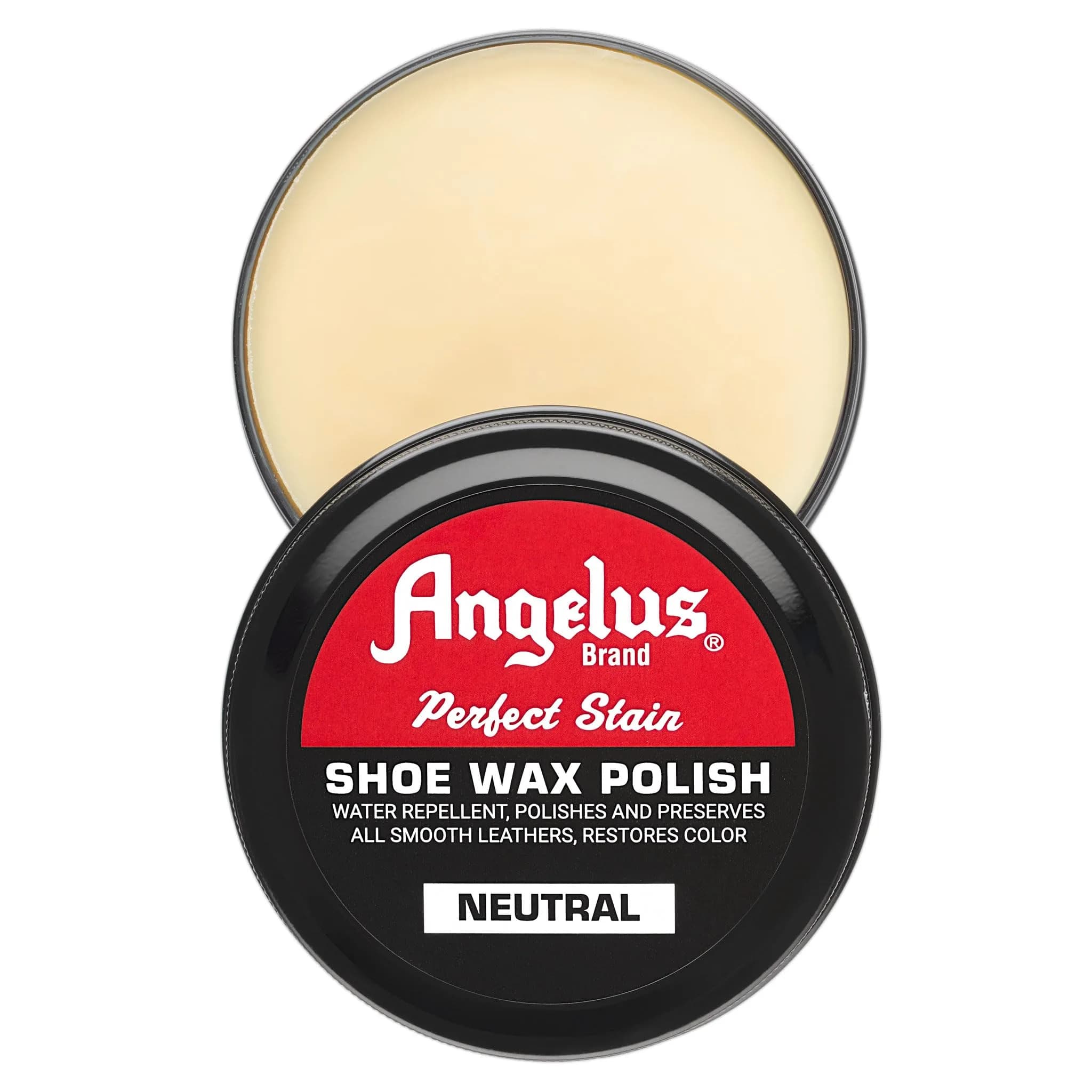 Angelus Perfect Stain Shoe Wax Polish 3 fl oz | Neutral Leather Shine & Protection - main product image