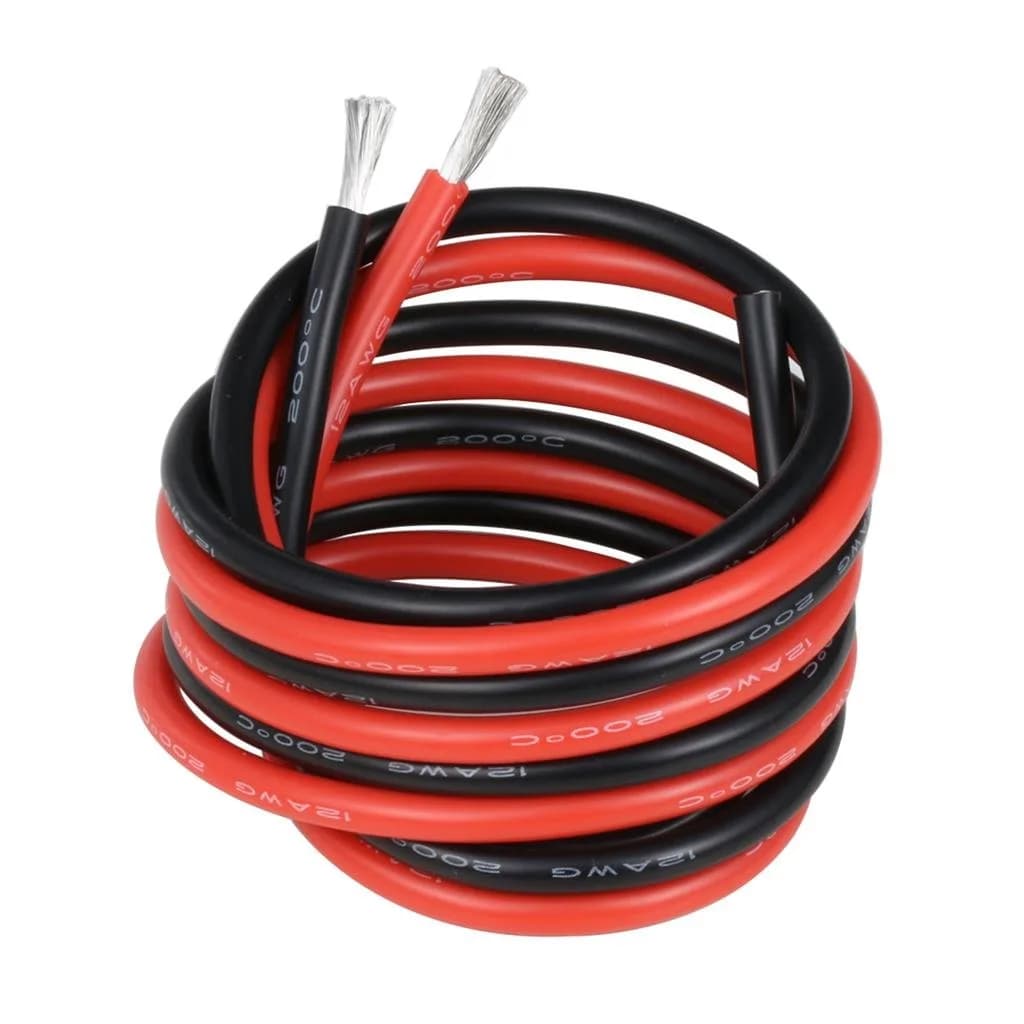 BNTECHGO 12 AWG Silicone Wire Red and Black 6.57 mm (20 ft Total) | High Temp 600V Flexible Stranded Copper - main product image