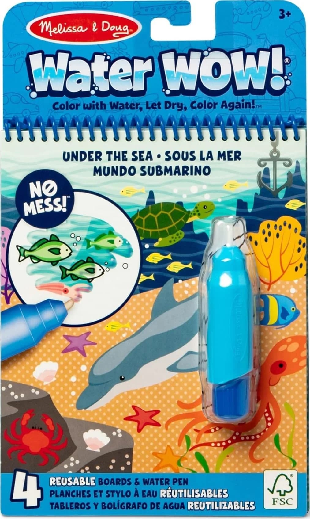 Melissa & Doug Water Wow! Under The Sea Activity Pad | Mess-Free Coloring for Ages 3+ - main product image