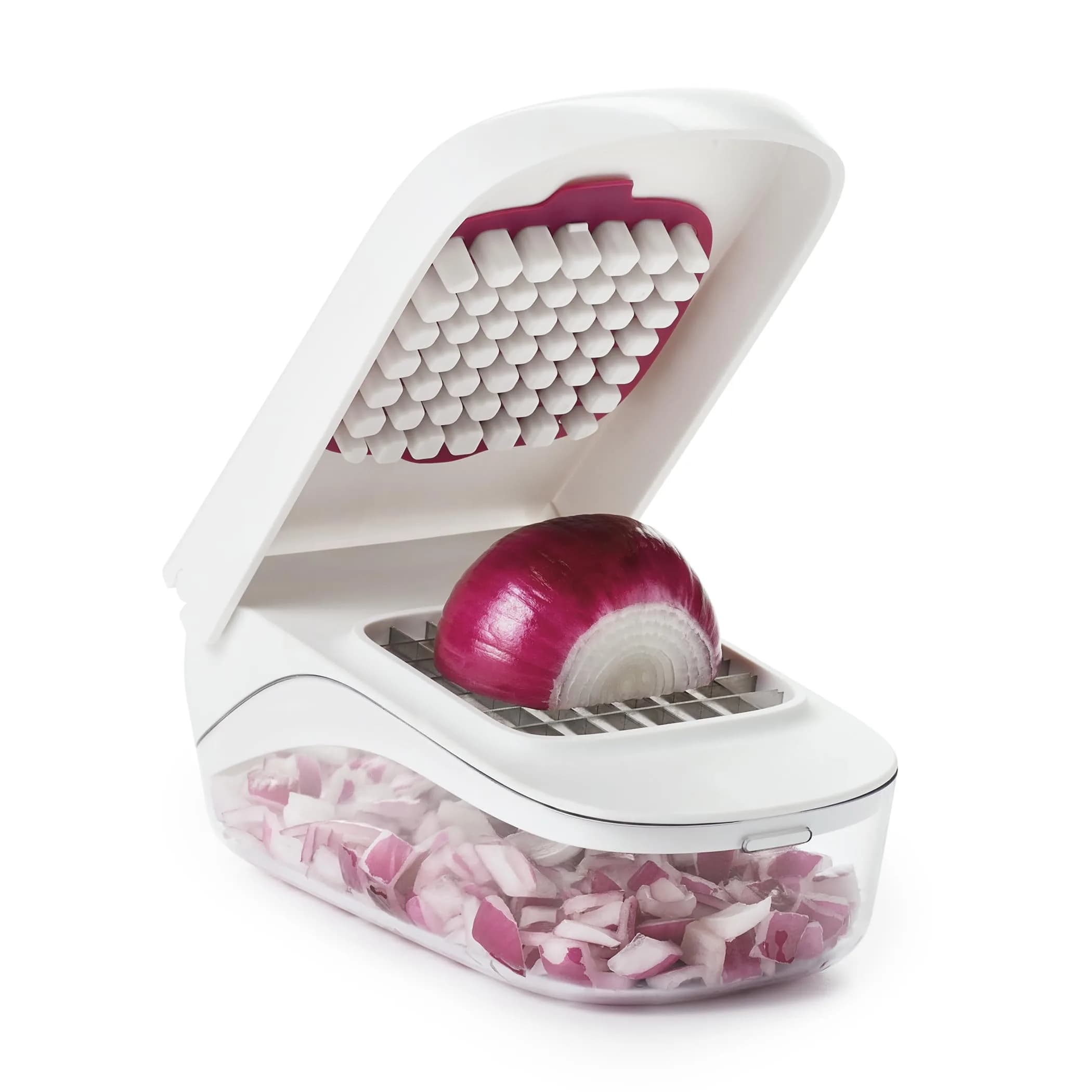 OXO Good Grips Vegetable and Onion Chopper with Easy Pour Opening, 1L (1.06 Qt) | Manual Kitchen Tool for Onions, Vegetables, and Fruits - main product image