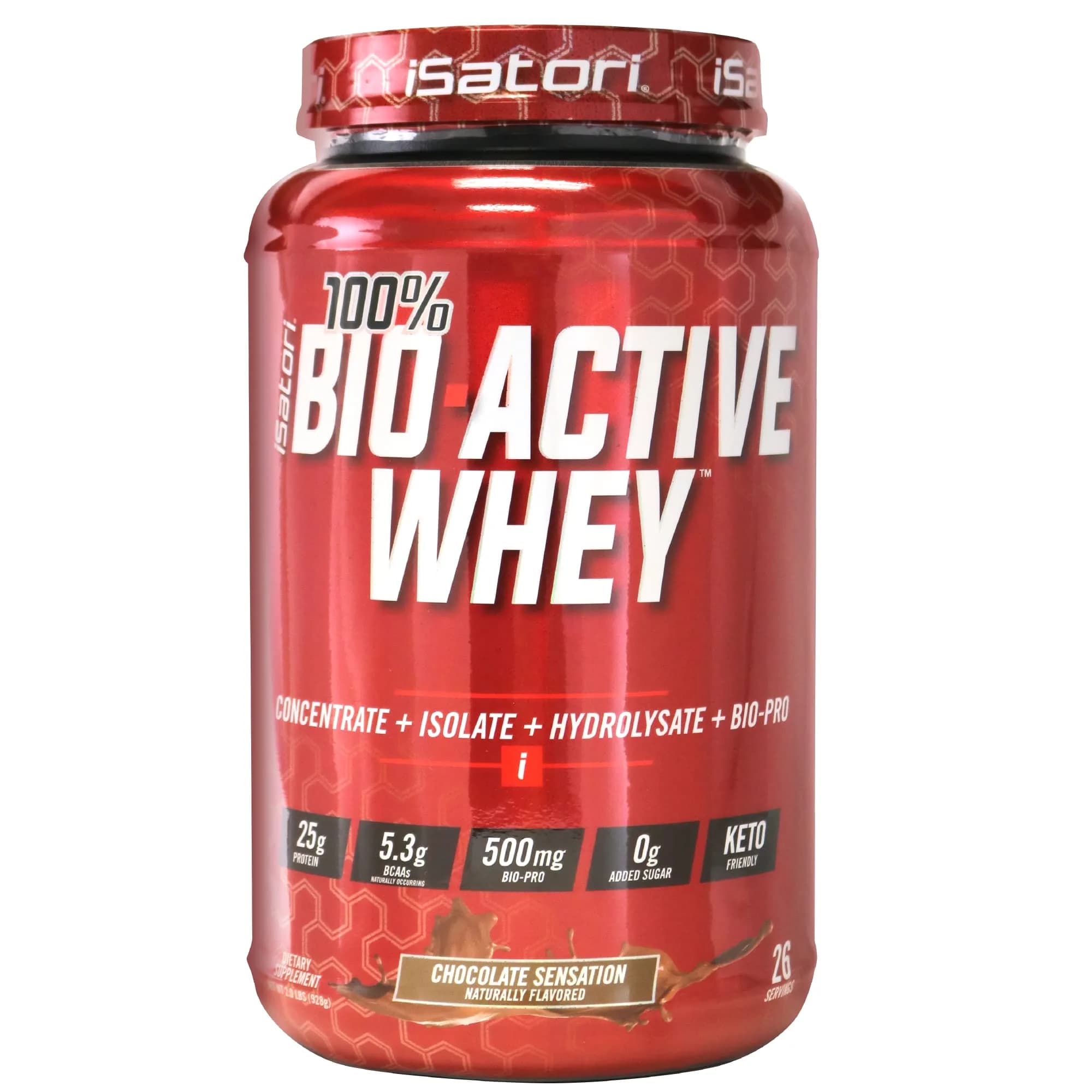 iSatori 100% Bio-Active Whey Protein Vanilla Flavor | 26 Servings, 25g Protein, Fast Recovery