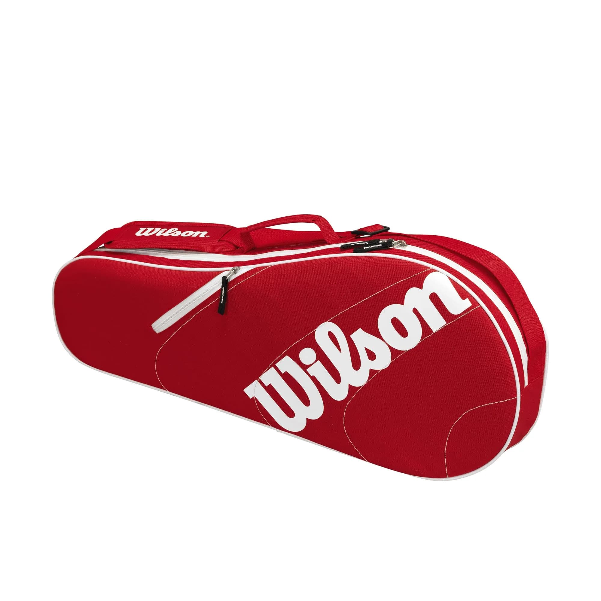 Wilson Advantage Team Triple Tennis Racket Bag - Red/White, 71cm (28") | Holds up to 3 Rackets - main product image