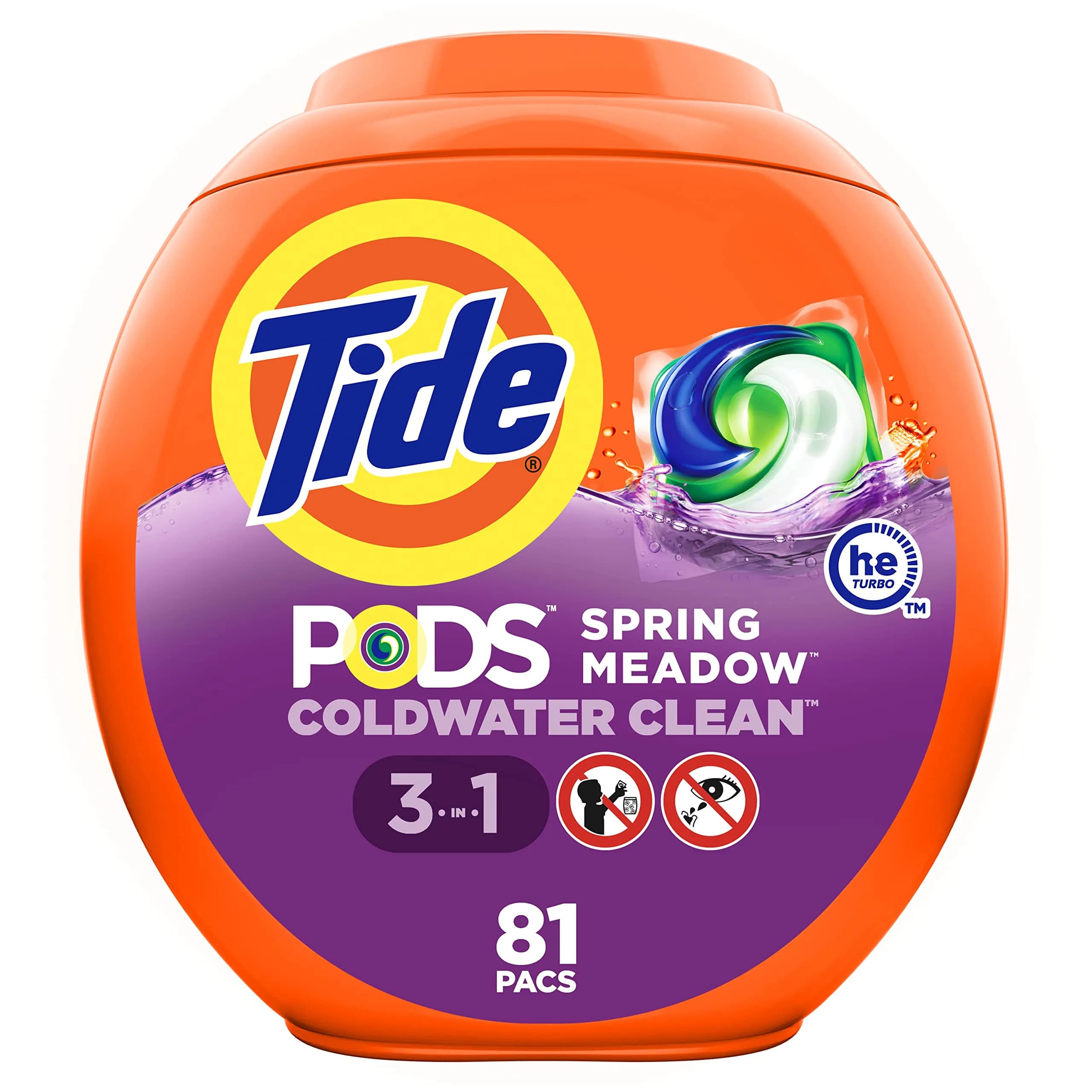 Tide PODS Laundry Detergent Soap Pods, Spring Meadow, 81 Count | Concentrated Formula for Indian Households - main product image