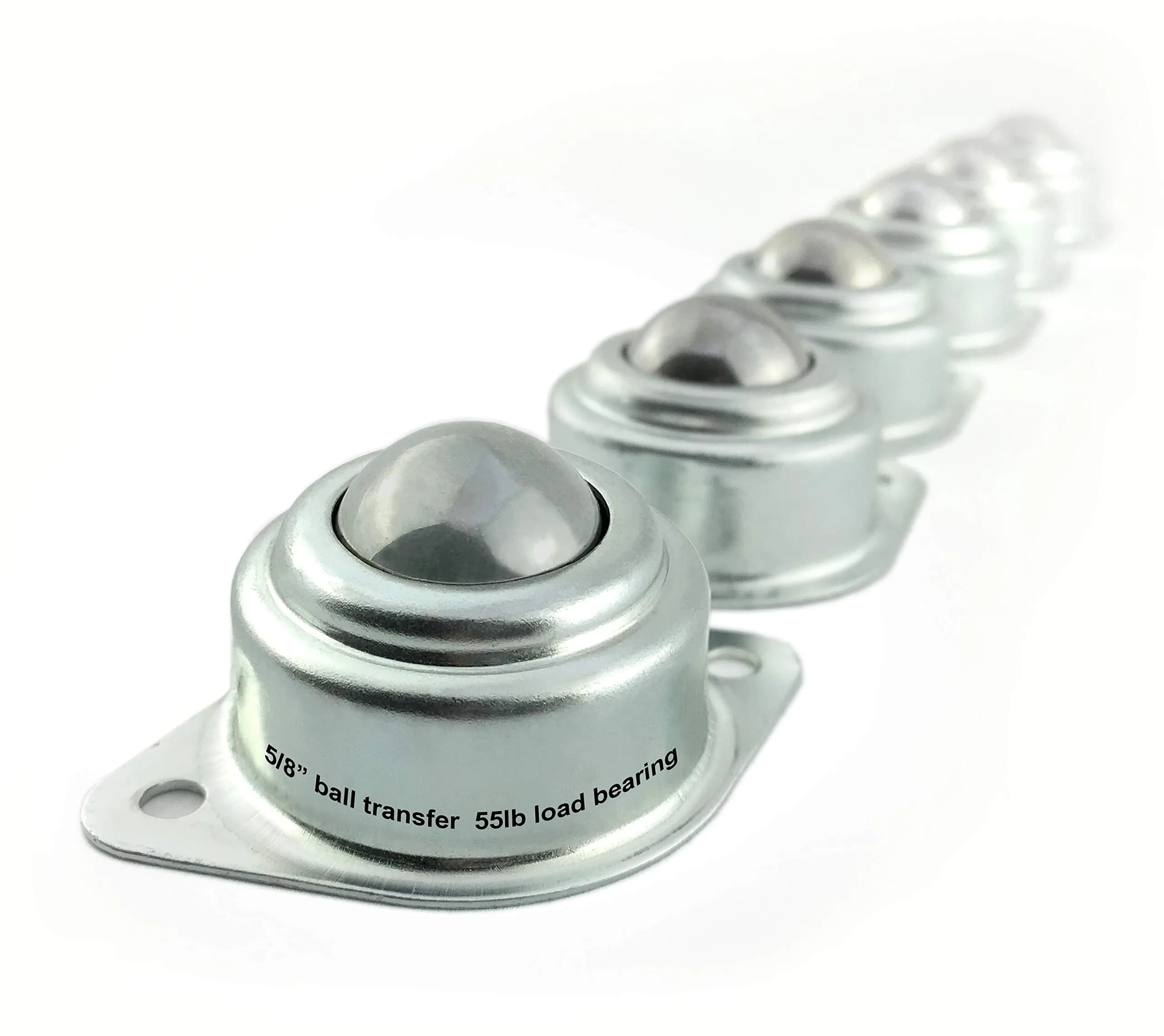 TruePower 5/8” Roller Ball Transfer Bearings | 55lb Load Capacity, Set of 6 - main product image