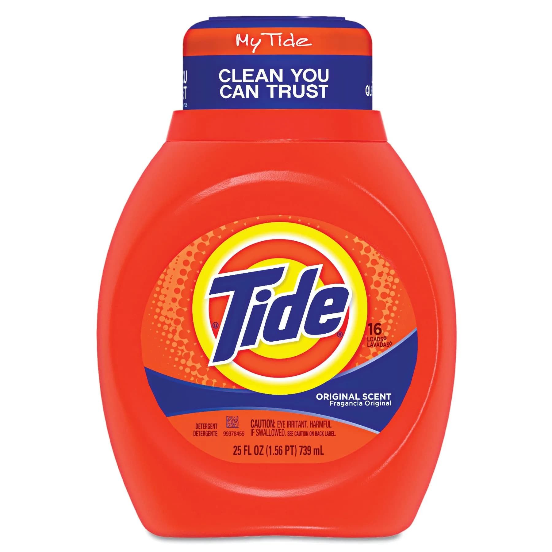 Tide Original Liquid Laundry Detergent 25 Fl Oz (739 ml) Bottles (Case of 6) | Grease-Cutting Formula - main product image