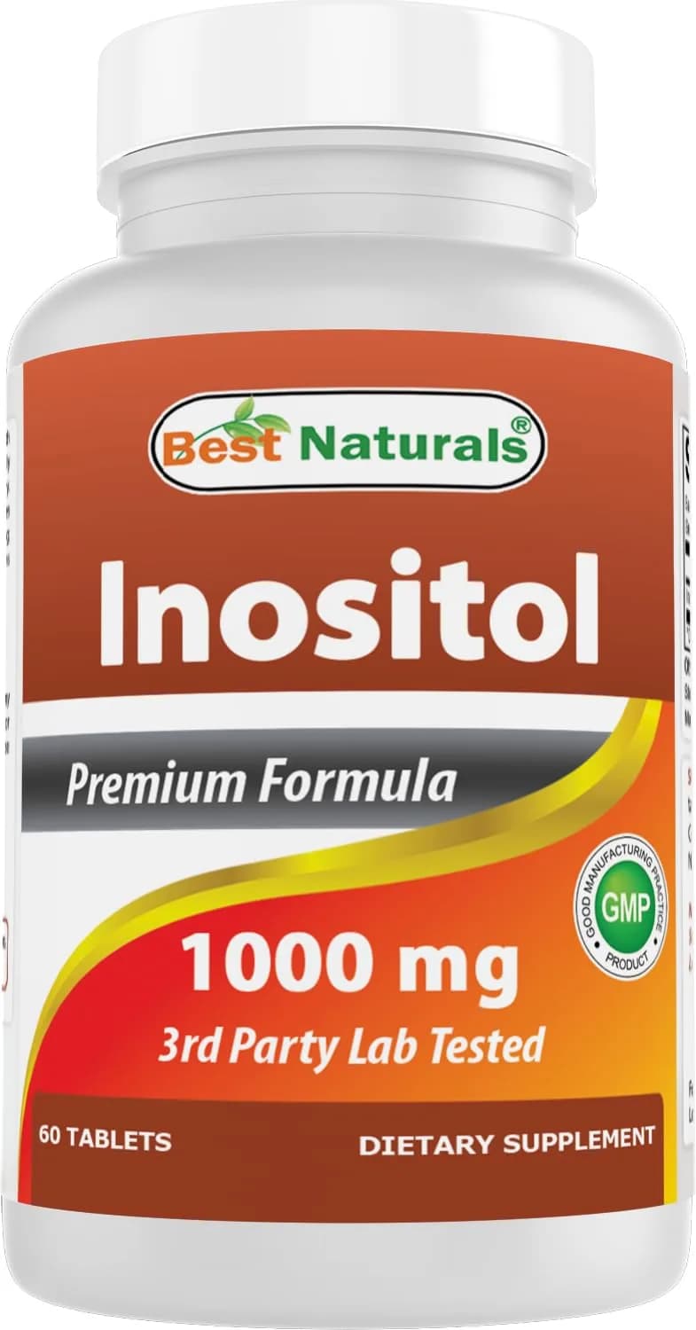 Best Naturals Inositol 1000 mg 60 Tablets | Vitamin B8 Supplement for Daily Wellness