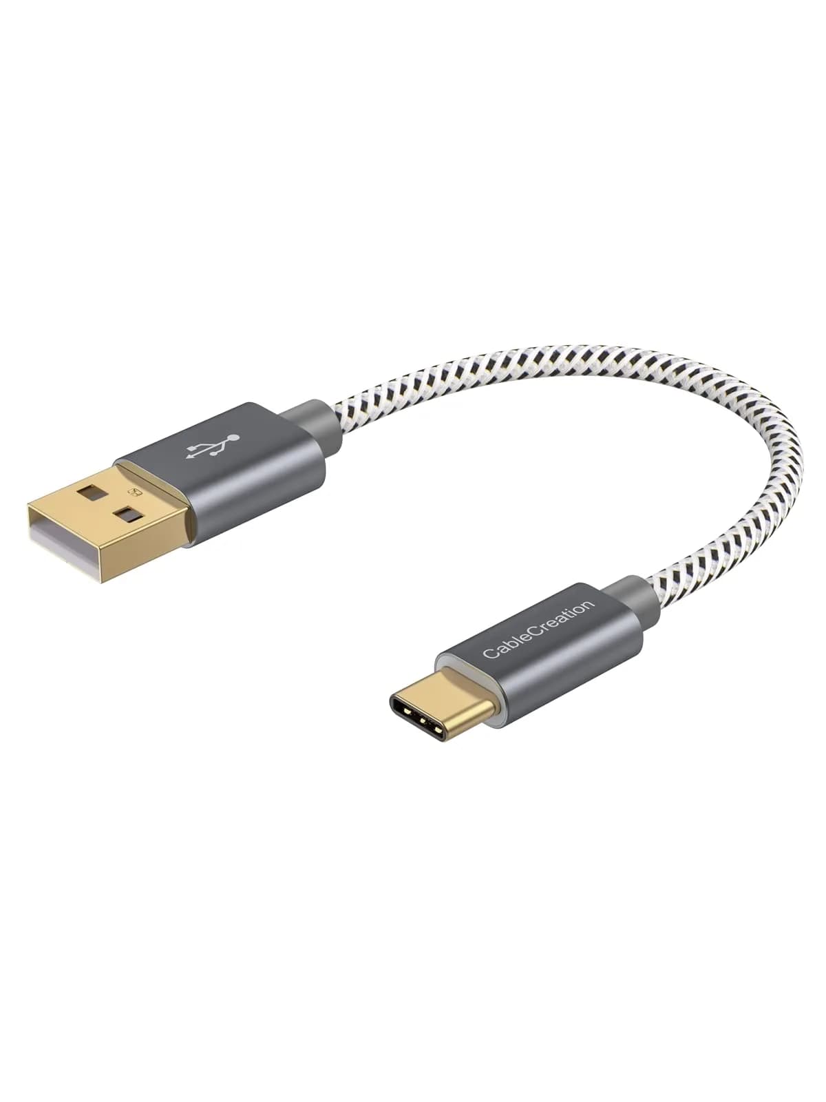 CableCreation USB C to USB A & USB A to Type C Data Cord 0.5FT | 3A Fast Charging & Sync