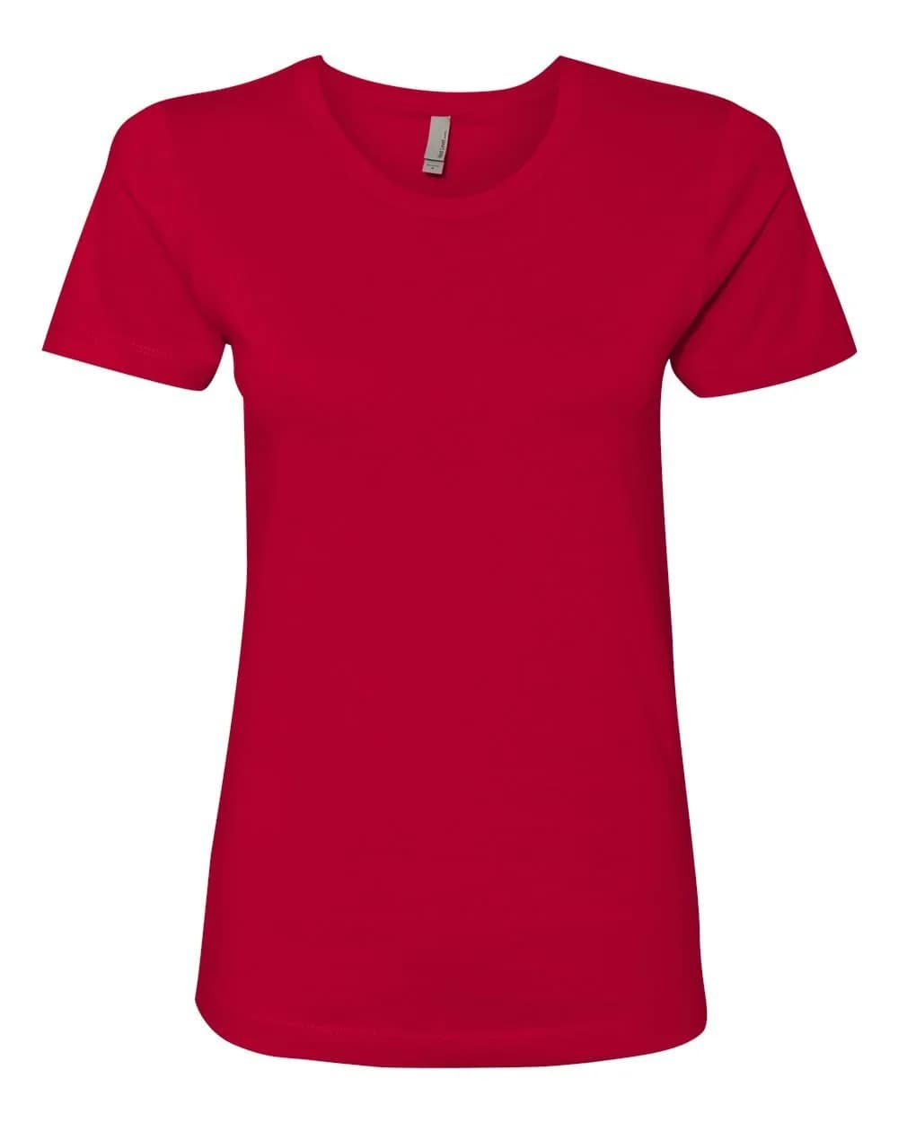 The Next Level Women's Tear Away Label T-Shirt 3XL | Regular Fit, 100% Cotton, Red