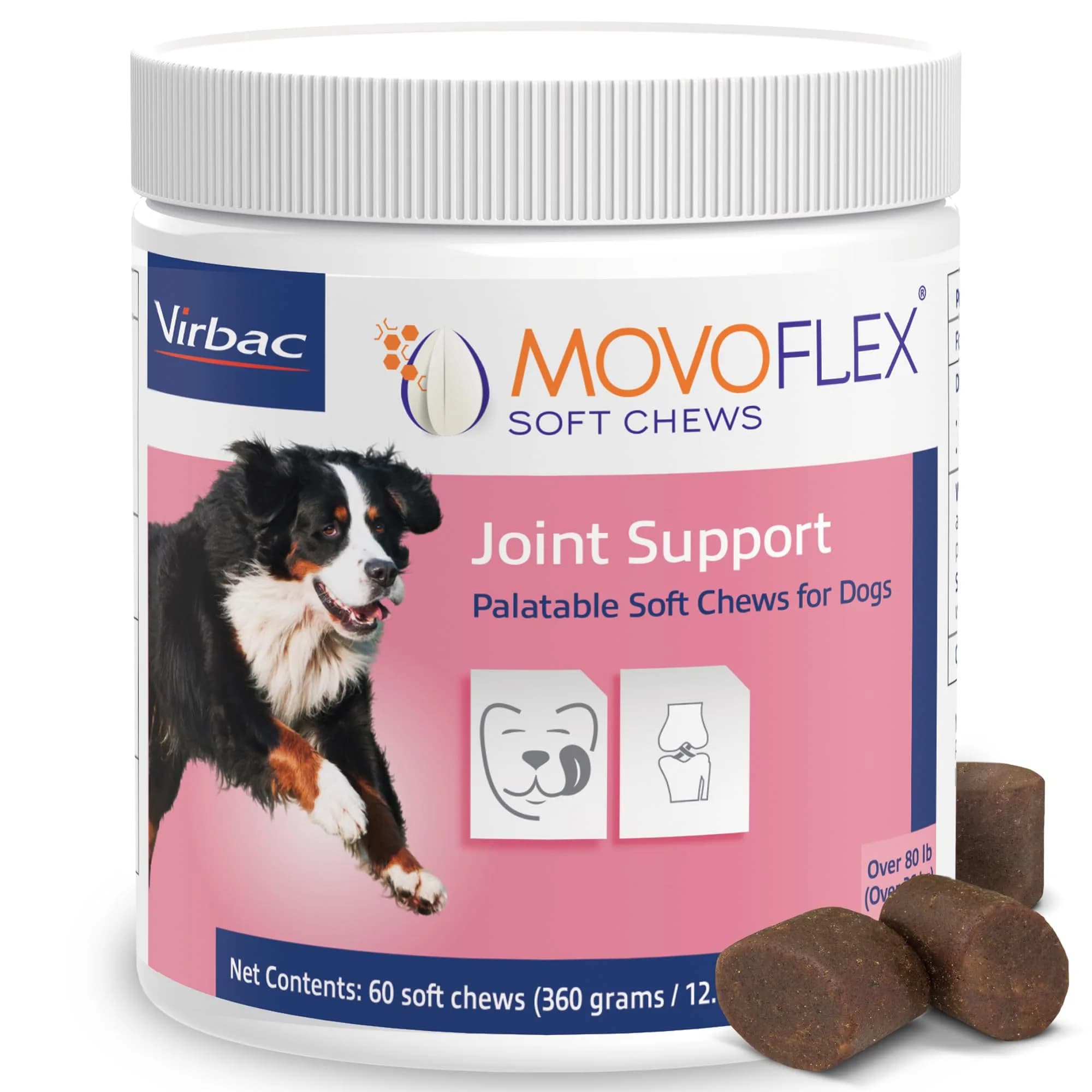 MOVOFLEX Soft Chew Hip & Joint Support for Large Dogs - 60ct | Palatable, No Loading Dose, 5-Ingredient Blend - main product image