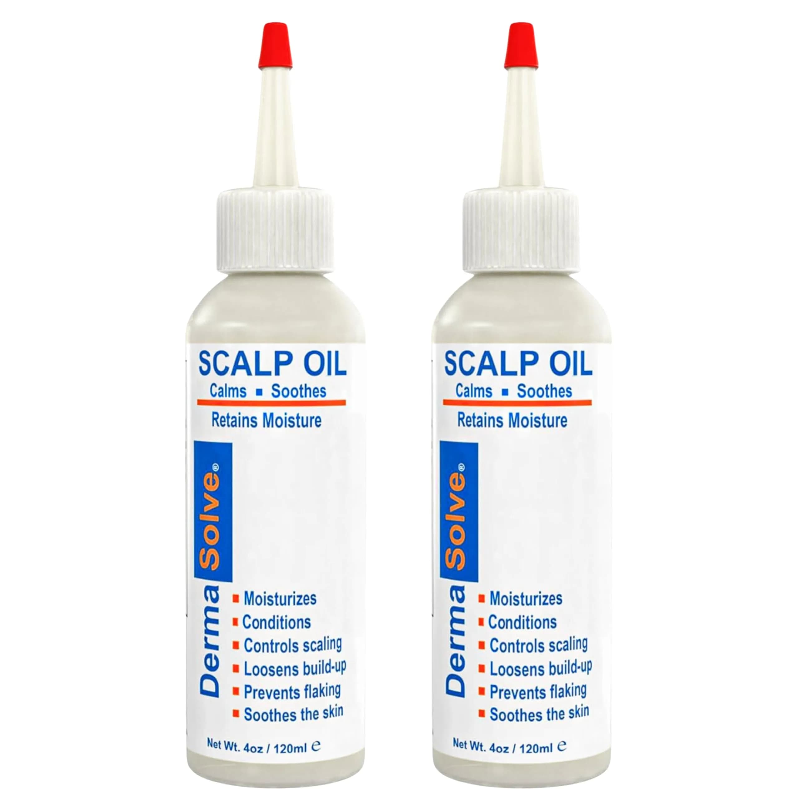 Dermasolve Scalp Oil for Dry Itchy Scalp 4 oz | Loosens Flakes & Buildup, Hypoallergenic, 2-Pack