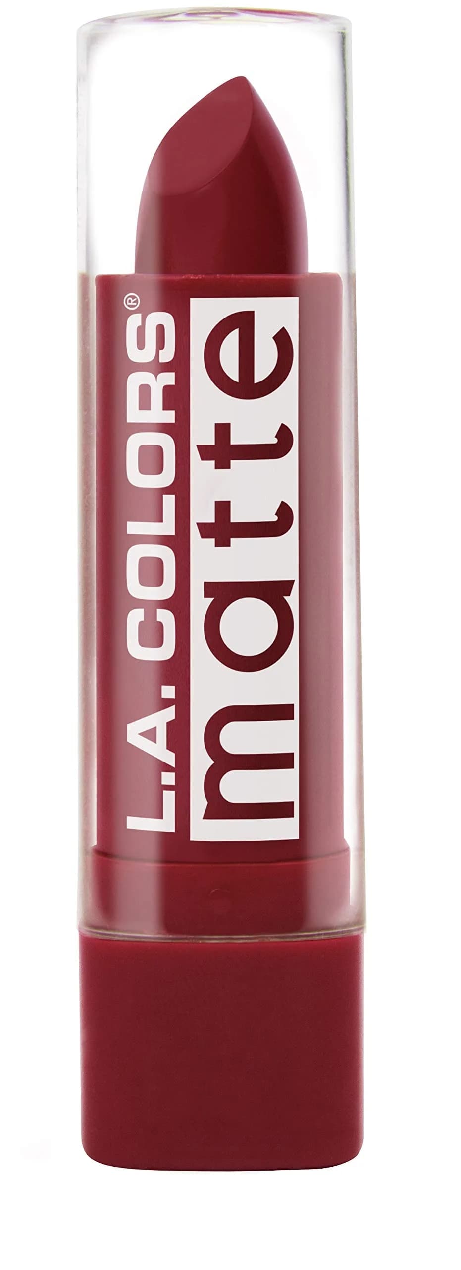 L.A. COLORS Matte Lip Color, Relentless Red 1 Oz | Long Wear & Enriched