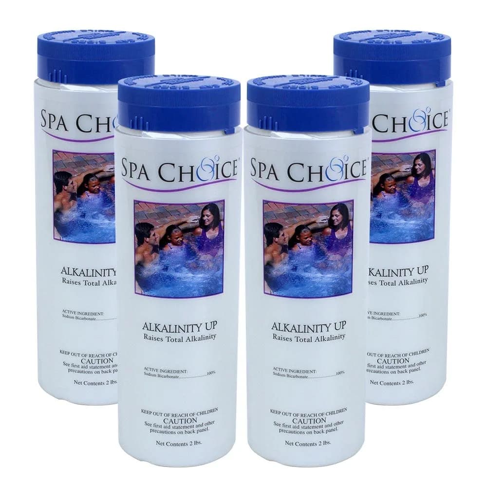SpaChoice 2-Pounds 4-Pack Alkalinity Increaser for Hot Tub | Raises Total Alkalinity & Prevents pH Bounce