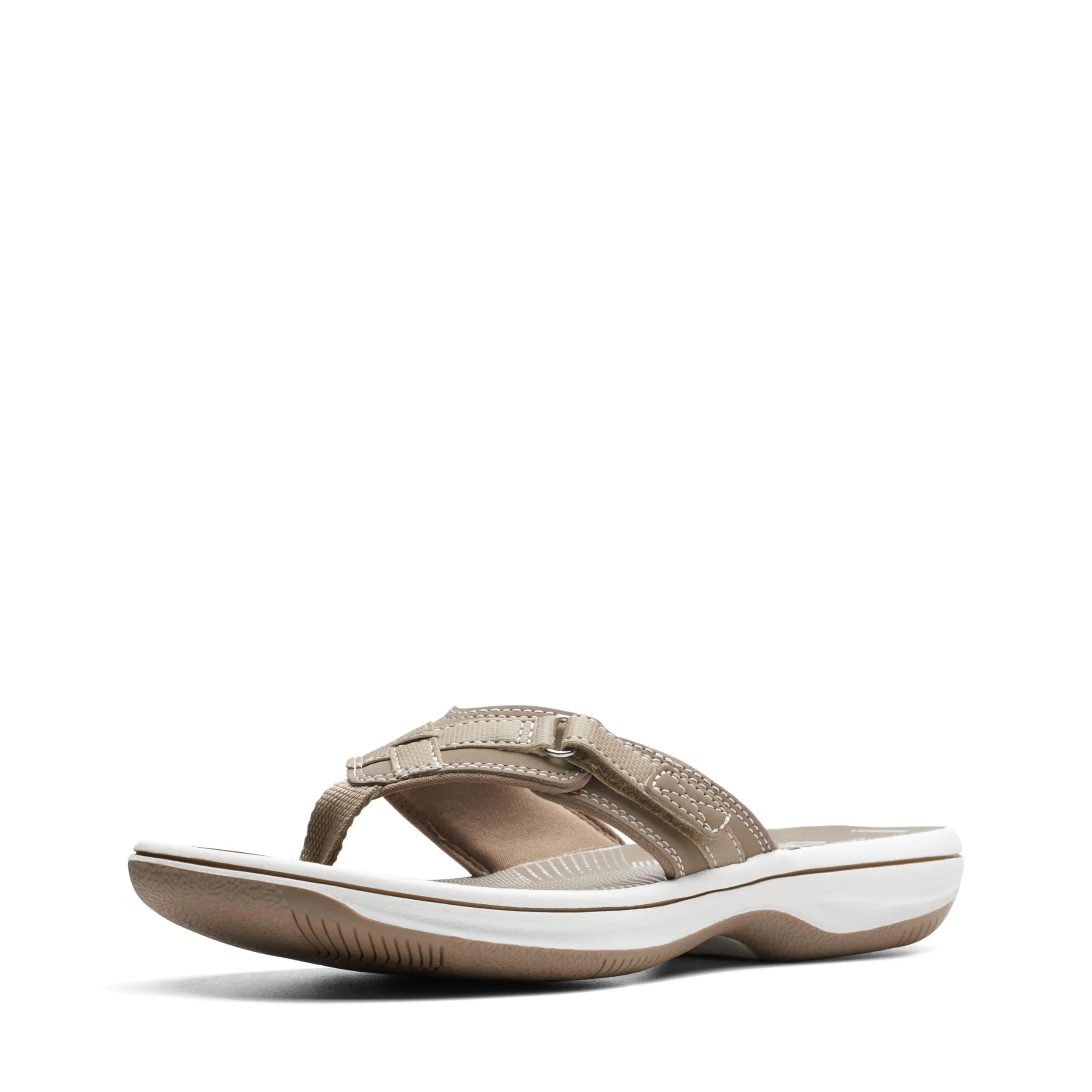 Clarks Women's Breeze Sea Flip-Flop 11 | Taupe Synthetic, Lightweight & Casual (70-120 chars)
