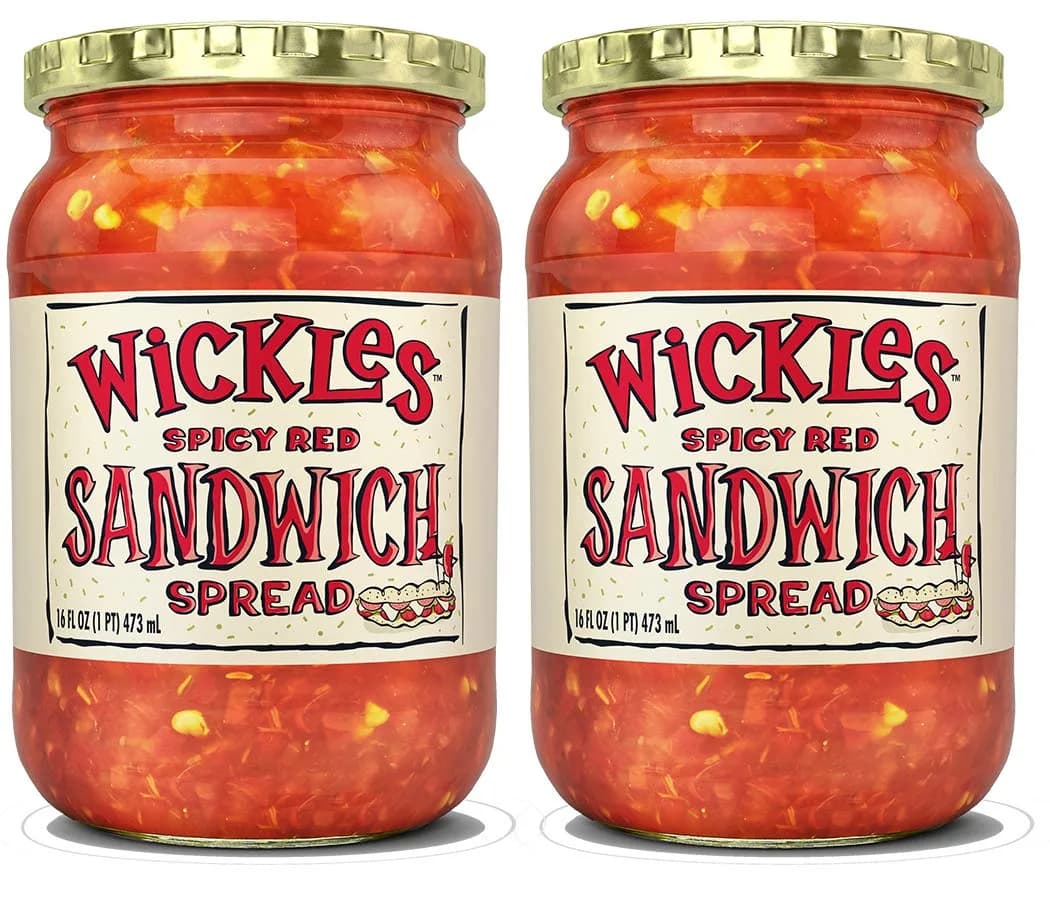 Wickles Spicy Red Sandwich Spread 16 OZ | Pack of 2, Vegan, American Cuisine