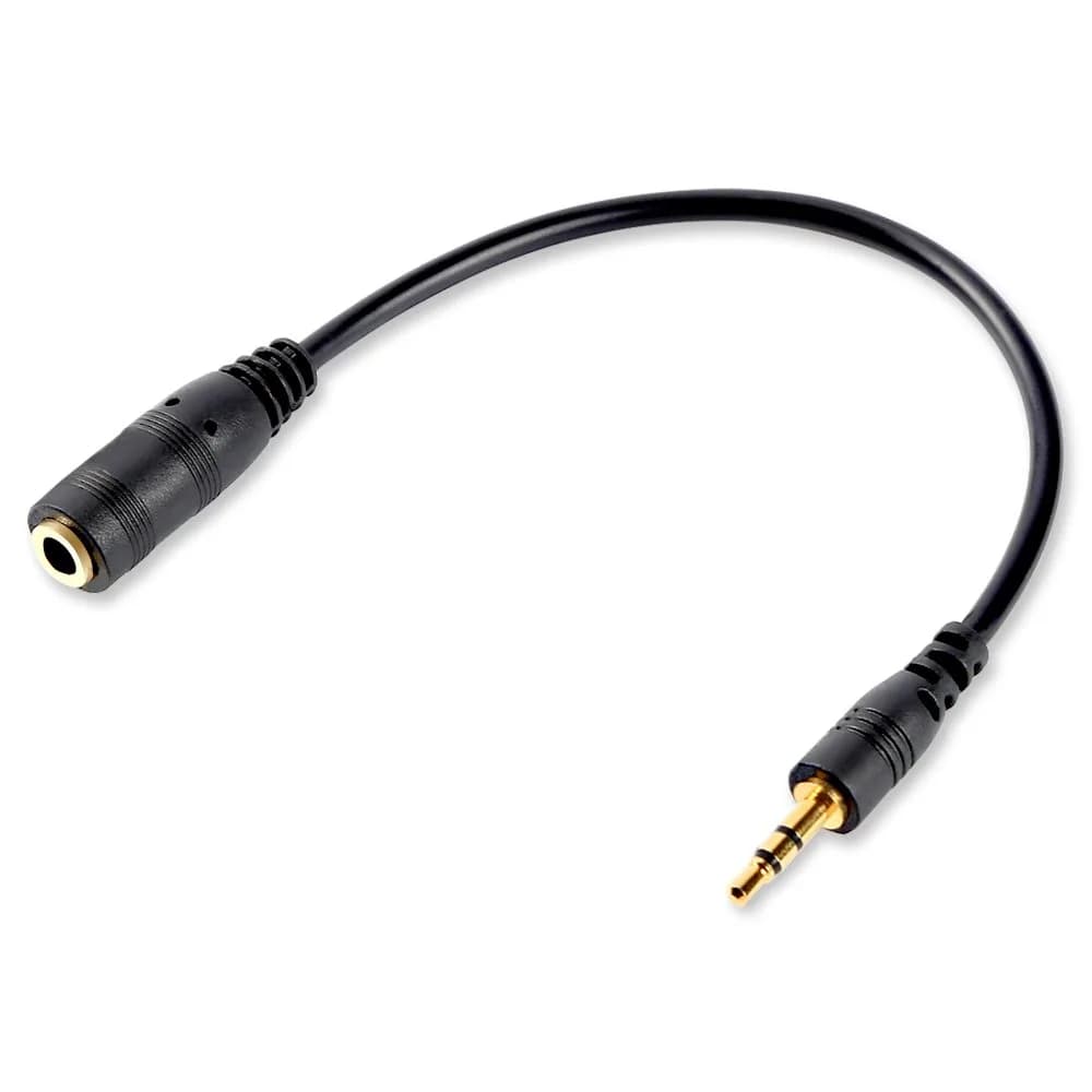 ELECTOP 2.5mm Male to 3.5mm Female Stereo Audio Jack Adapter Cable for Headphone | 17cm Length, Pure Sound