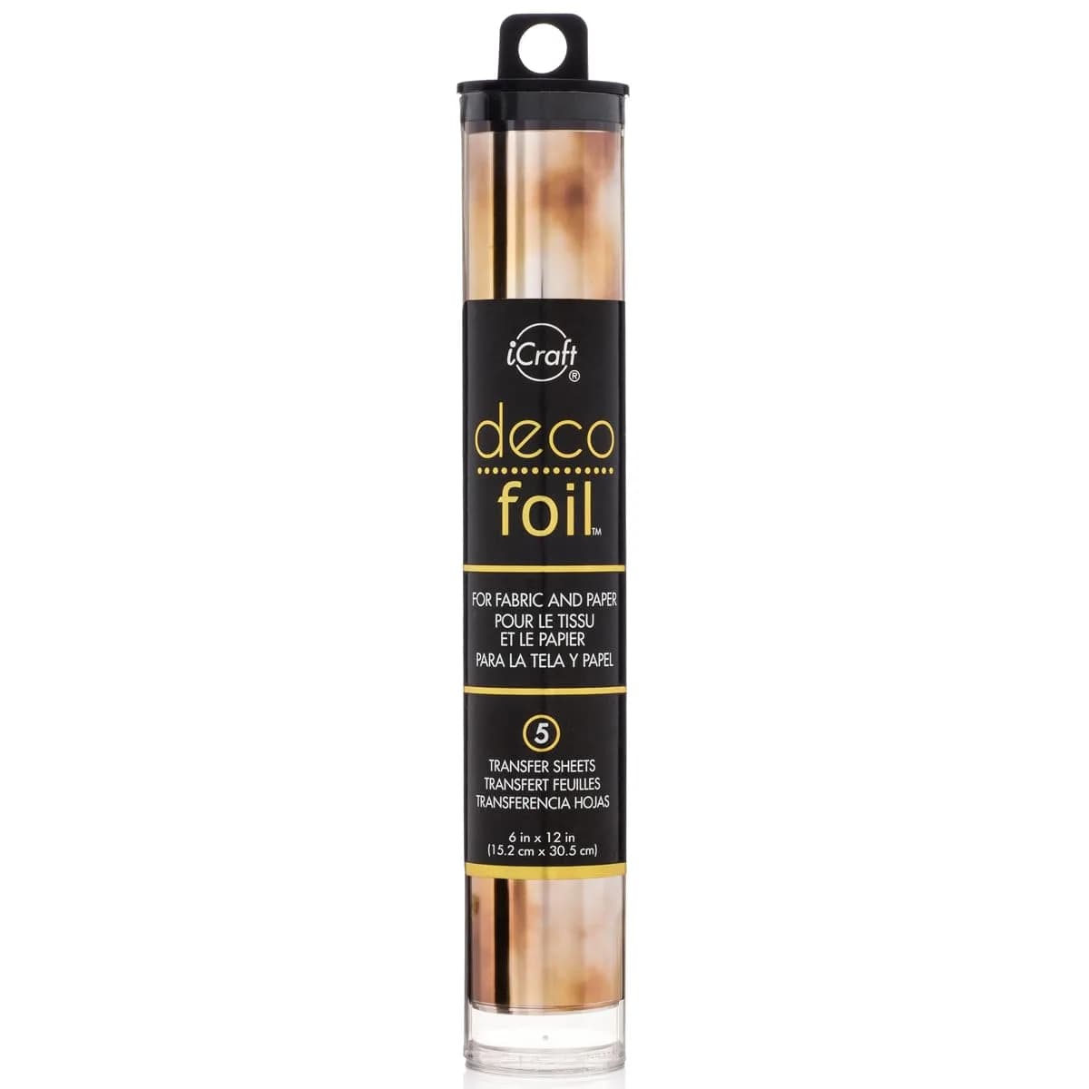 iCraft Deco Foil Transfer Sheets Amber Watercolor 6" x 12" (5 Sheets) | Acid-Free Craft Foil for Paper, Fabric, Wood - main product image