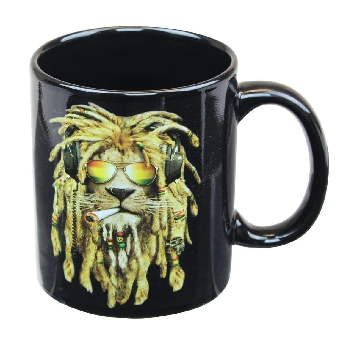 JUST FUNKY Reggae Lion 11oz Coffee Mug | Durable Ceramic Animal-Themed Drinkware