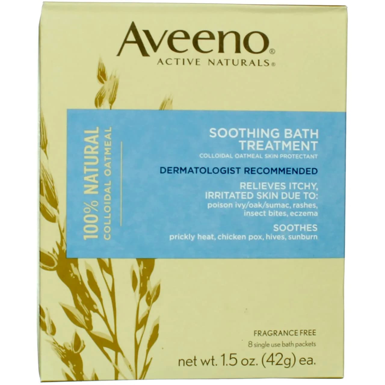 Aveeno Soothing Bath Treatment 24 oz (710 ml) | Colloidal Oatmeal for Itchy Skin Relief - main product image