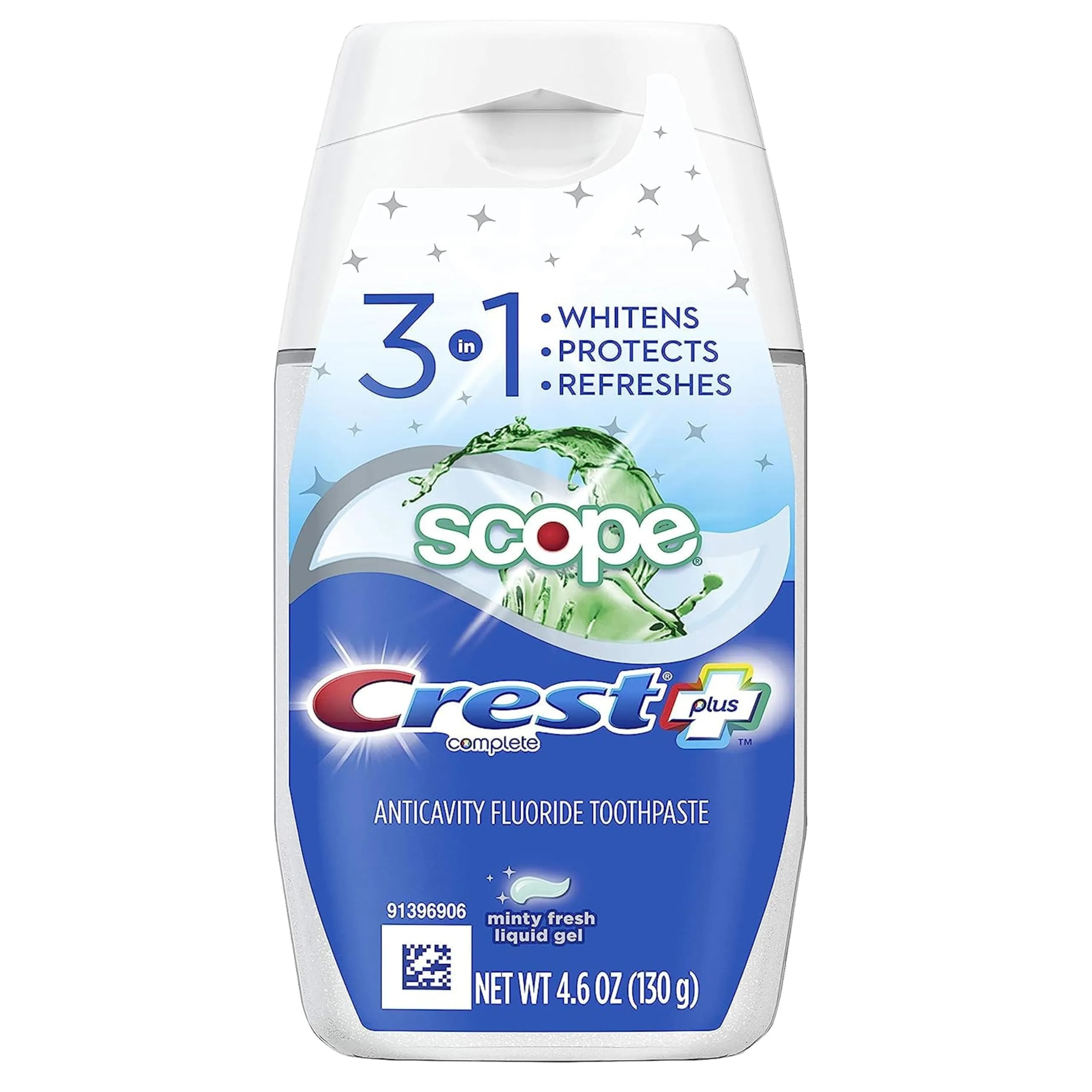 Crest Complete Tartar Control Whitening Toothpaste with Scope Mint Fresh Flavor 130g (4.6 oz) | Fluoride Cavity Protection - main product image