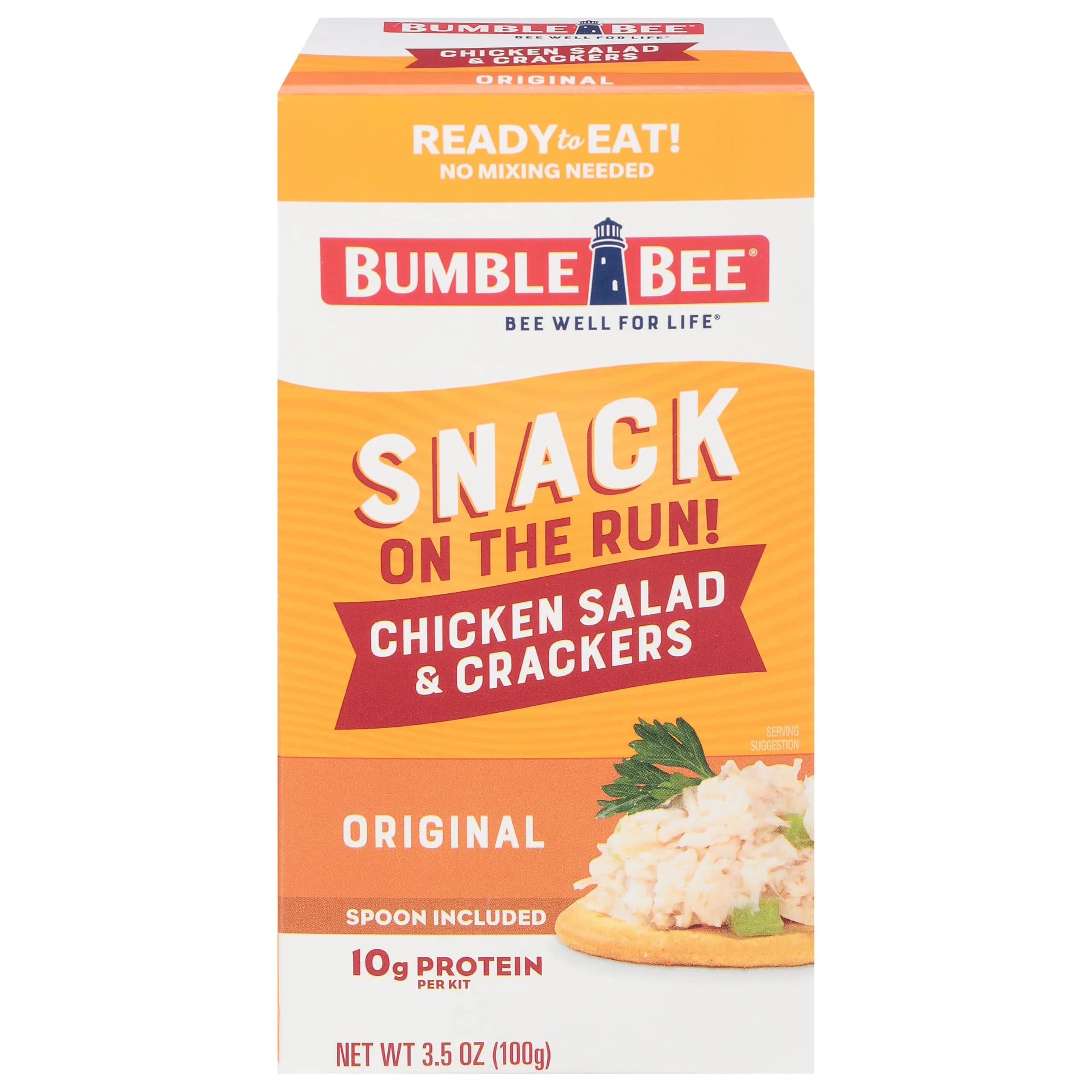 Bumble Bee Snack On The Run! Original Chicken Salad Kit | 3.5 Oz Ready-to-Eat Protein Snack
