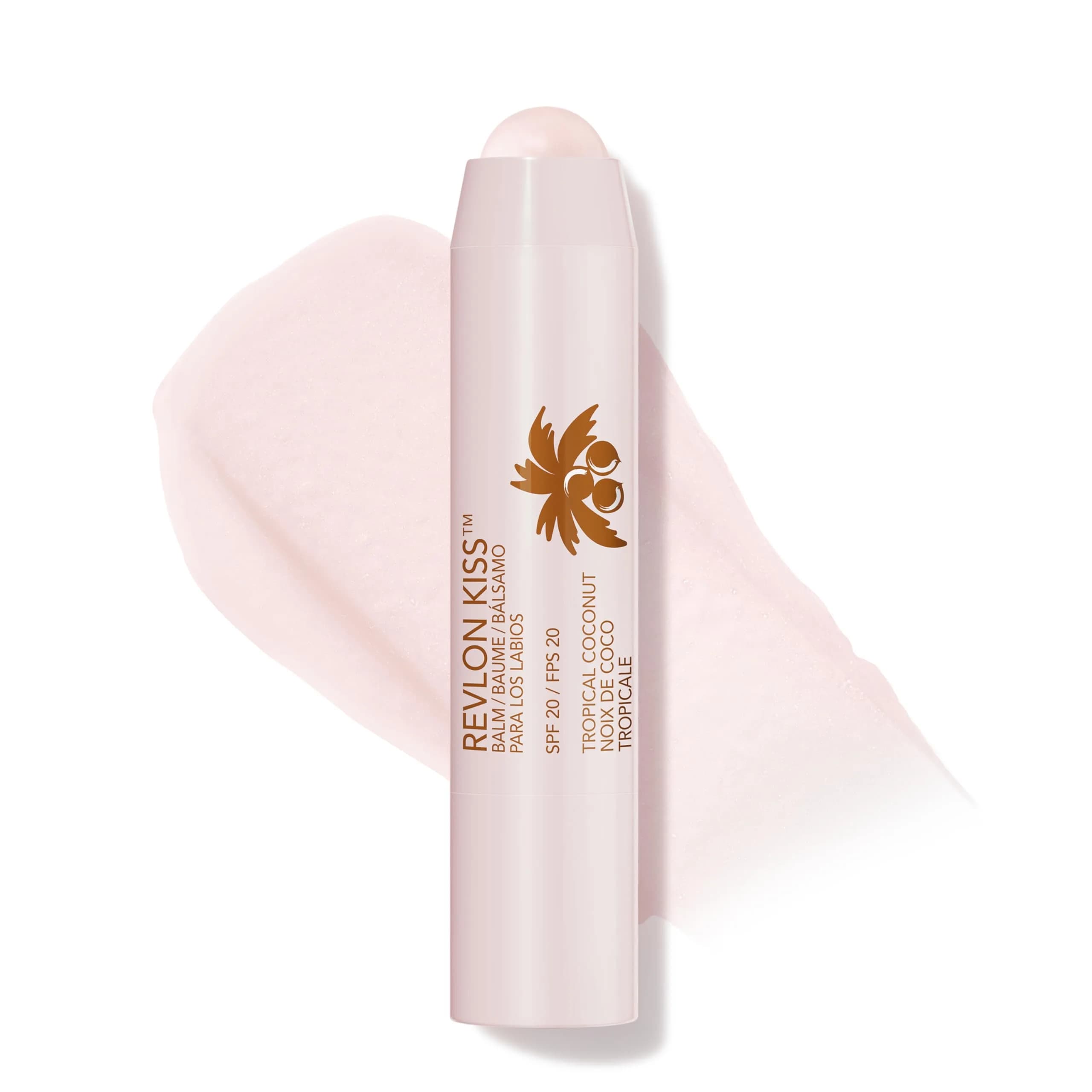 Revlon Kiss Balm Tropical Coconut SPF 20 0.09 oz (2.55 g) | Hydrating Lip Care with Natural Fruit Oils - main product image