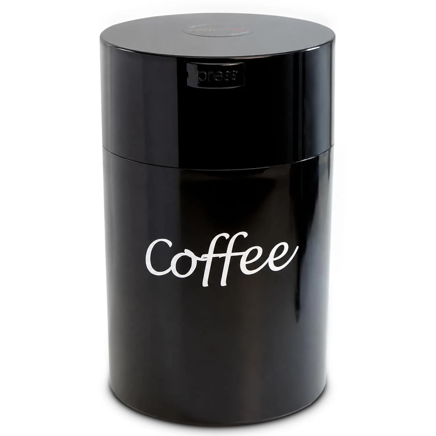 COFFEEVAC 1LB – Patented Airtight Container | Multi-use Vacuum Container for Coffee & Tea, Black with Logo