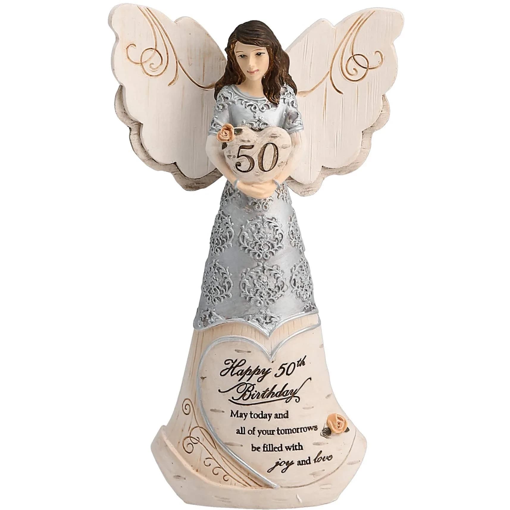 Pavilion Gift Company 50th Birthday Angel Figurine 15.24 cm (6") | Classic Birthday Gift - main product image