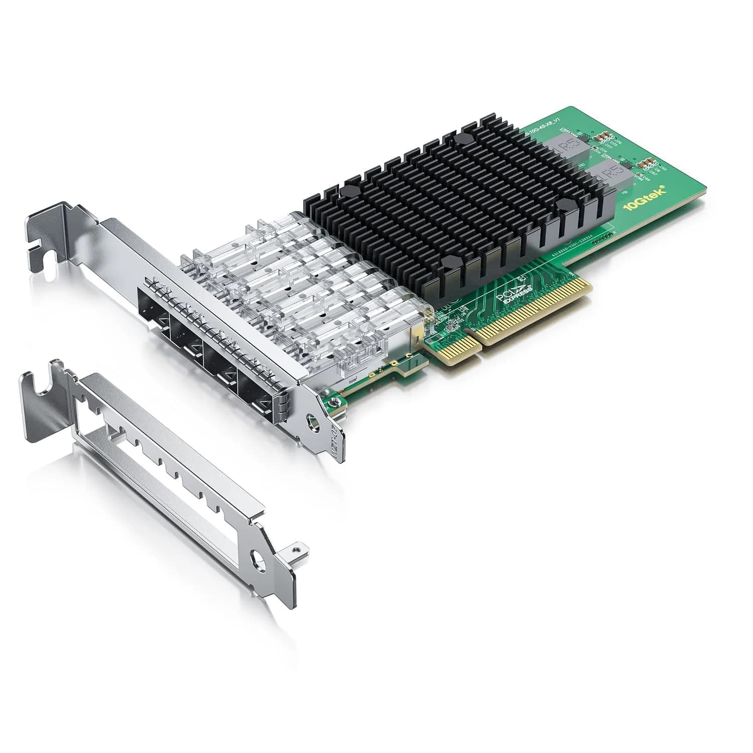 10Gtek Quad SFP+ Port 10Gb PCI-E NIC Network Card | Intel XL710-BM1 Controller, PCIe 3.0 x8 - main product image