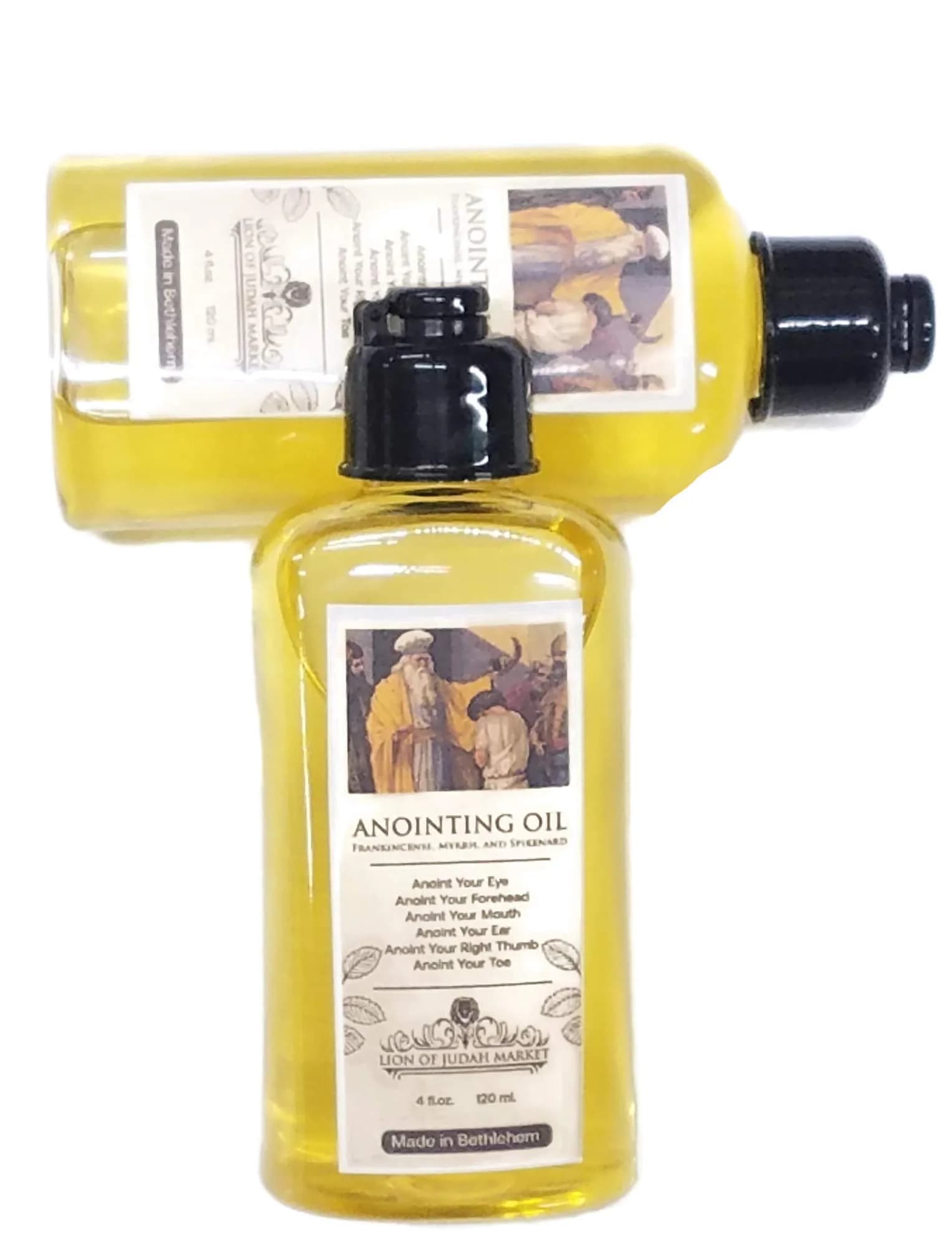 Bethlehem Gifts TM Holy Land Blessed Anointing Oil Frankincense Myrrh Spikenard | Natural Anointing Oil from Holy Land