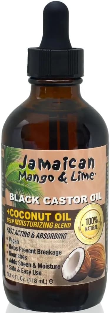Jamaican Mango & Lime Black Castor Oil 2oz | Strengthens & Moisturizes Hair & Scalp