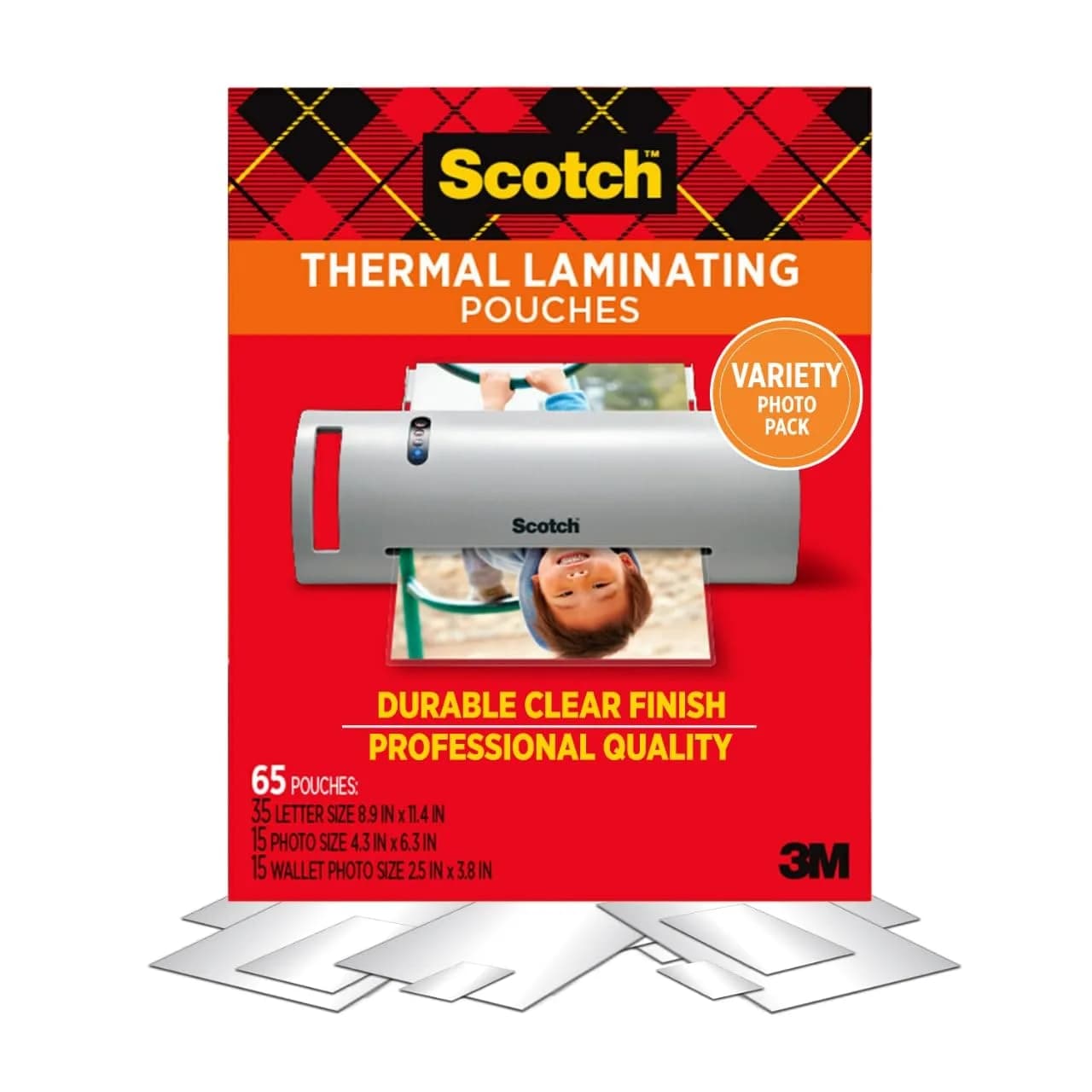 Scotch Thermal Laminating Pouches Variety Pack Letter & Wallet Size | Professional Document Protection - main product image