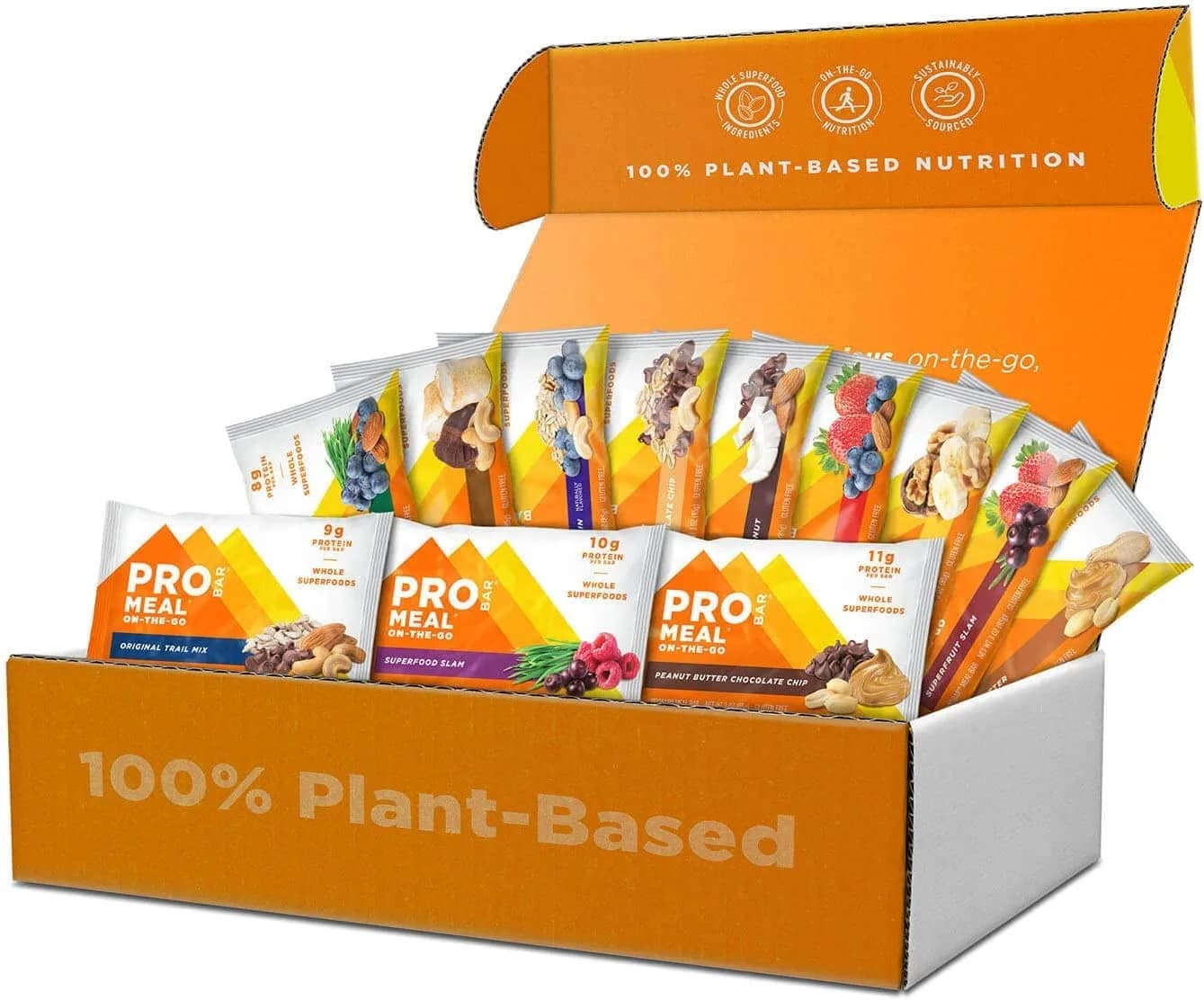 PROBAR MEAL Bar – Plant Based Meal Replacement with Whole Food Ingredients, Oats, Nuts & Seeds, Vegan, Gluten Free, Non-GMO (12 Flavor Pack)