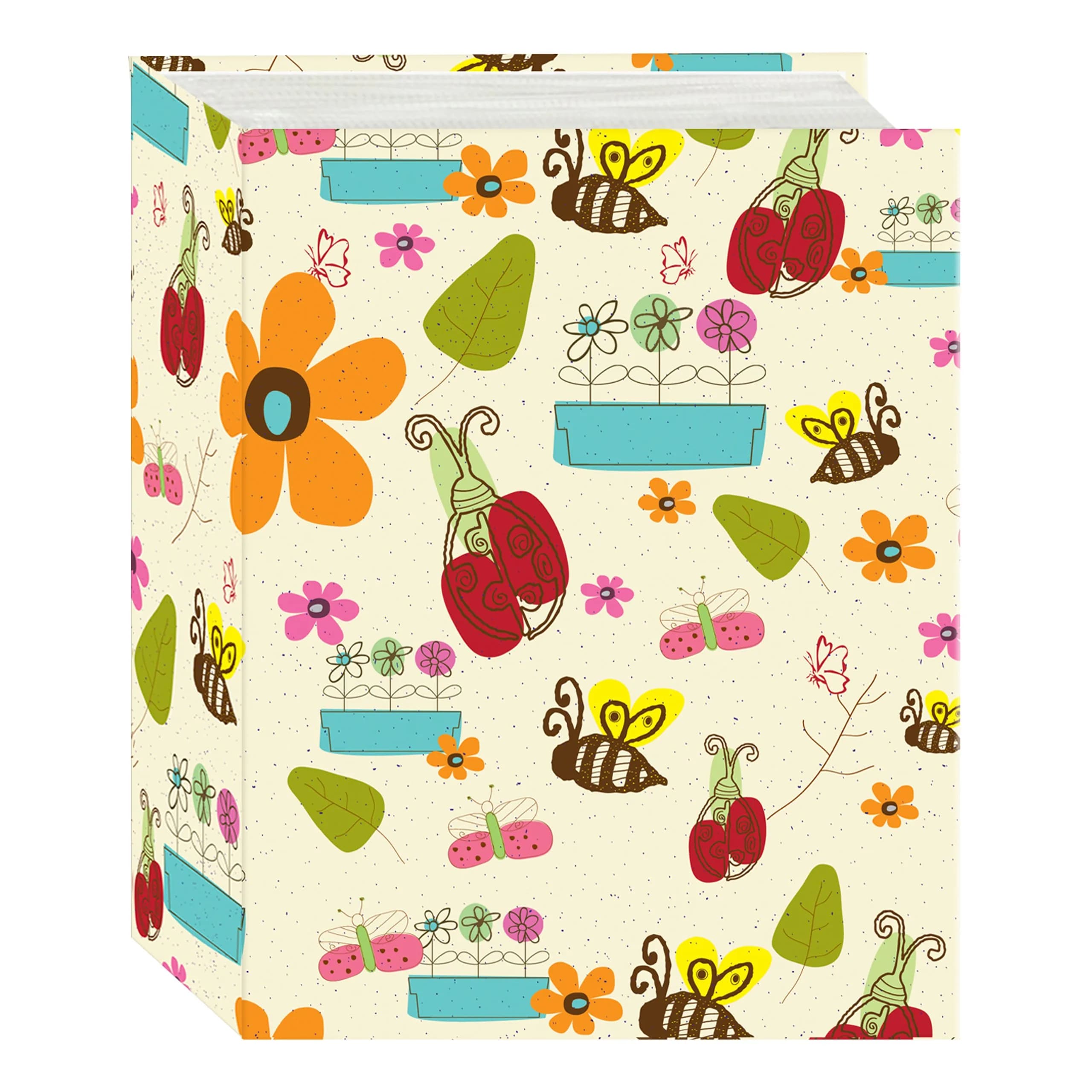 Pioneer Photo Albums - A4-100/D Doodles Photo Album 100 Pockets 4"x6" | Designer Cover & Book Style Binding