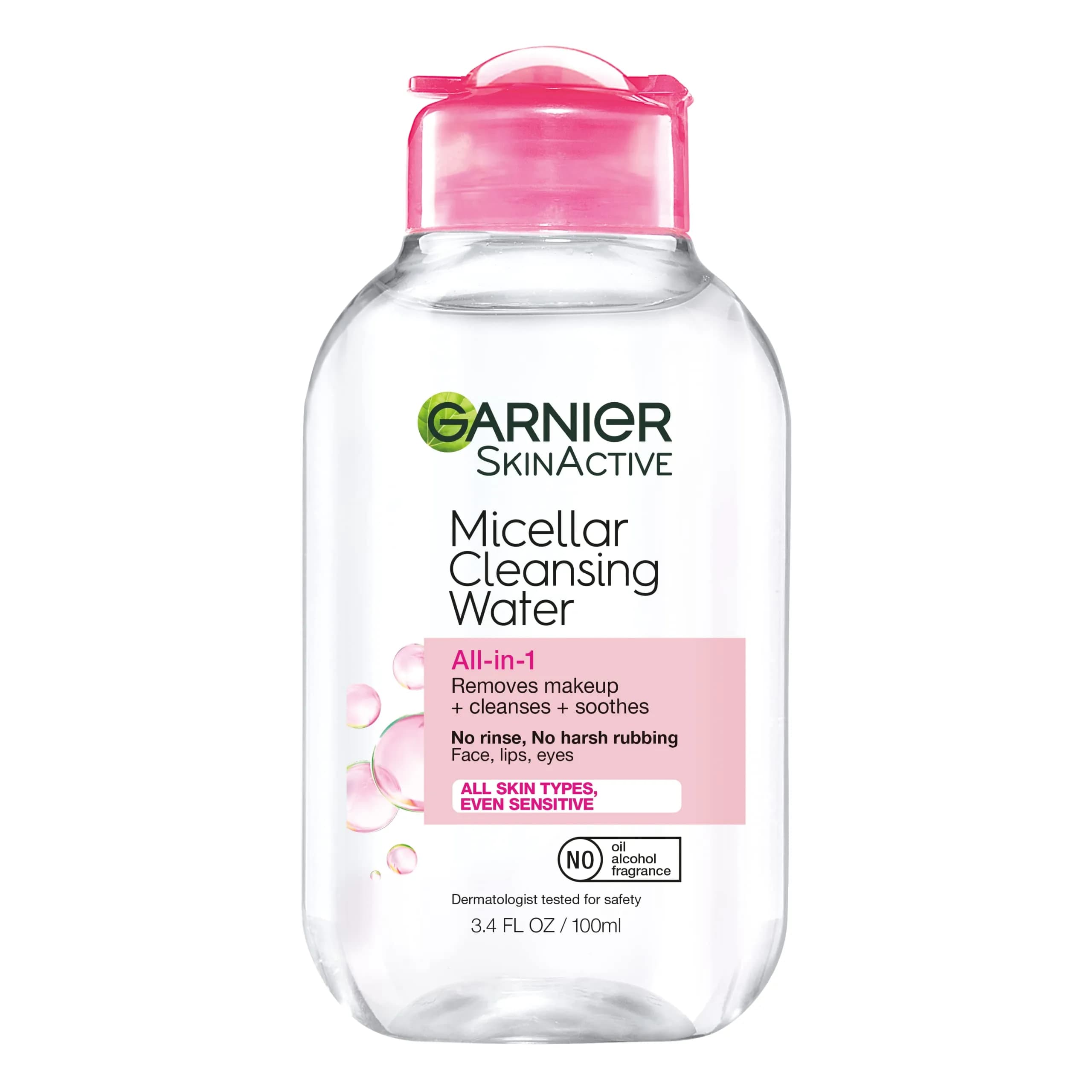 Garnier Micellar Cleansing Water All-in-1 Makeup Remover 100mL (3.4 Fl Oz) | Gentle Cleansing for All Skin Types - main product image
