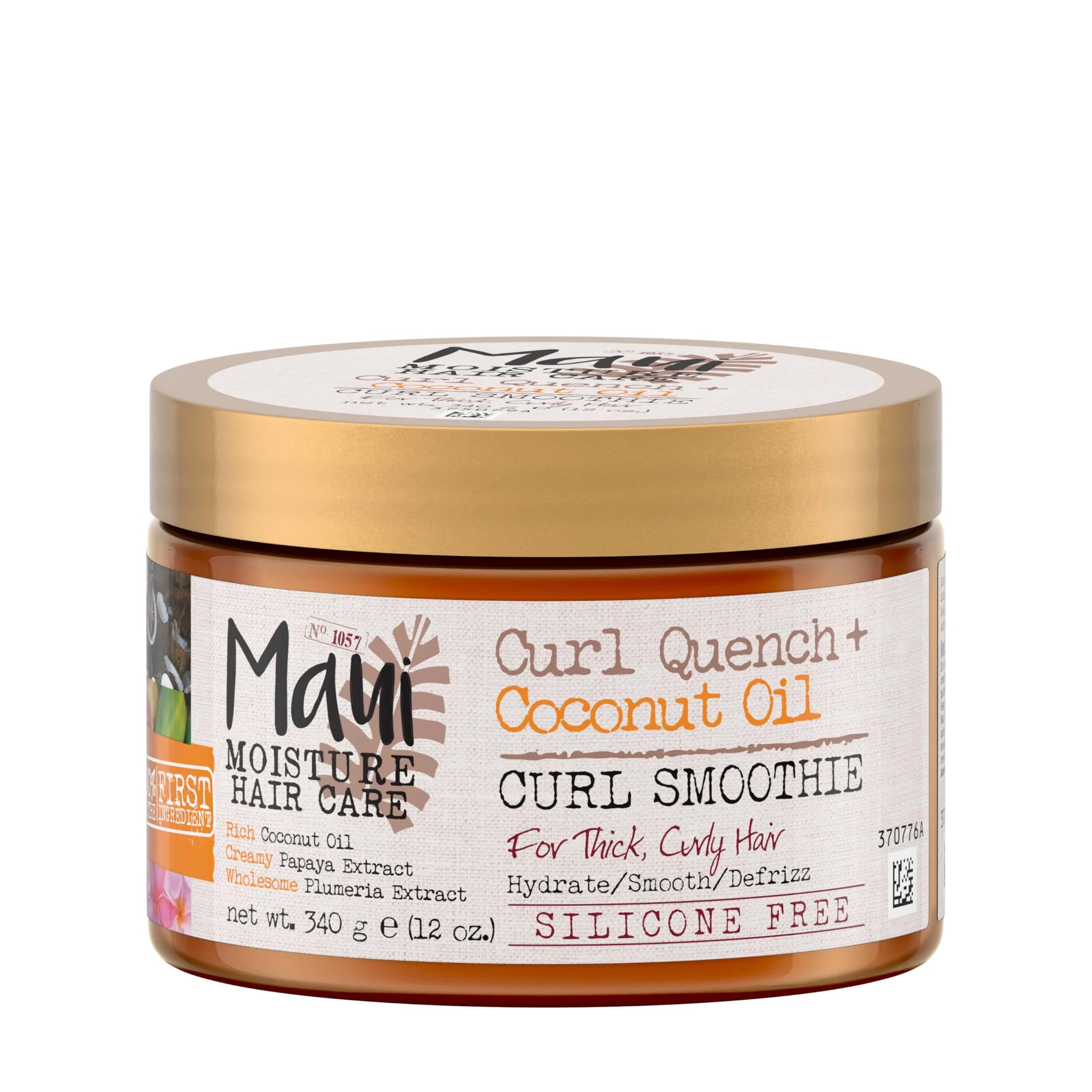 Maui Moisture Curl Quench + Coconut Oil Hydrating Curl Cream Smoothie 355ml (12 fl oz) | Tames Frizz for Curly Hair - main product image