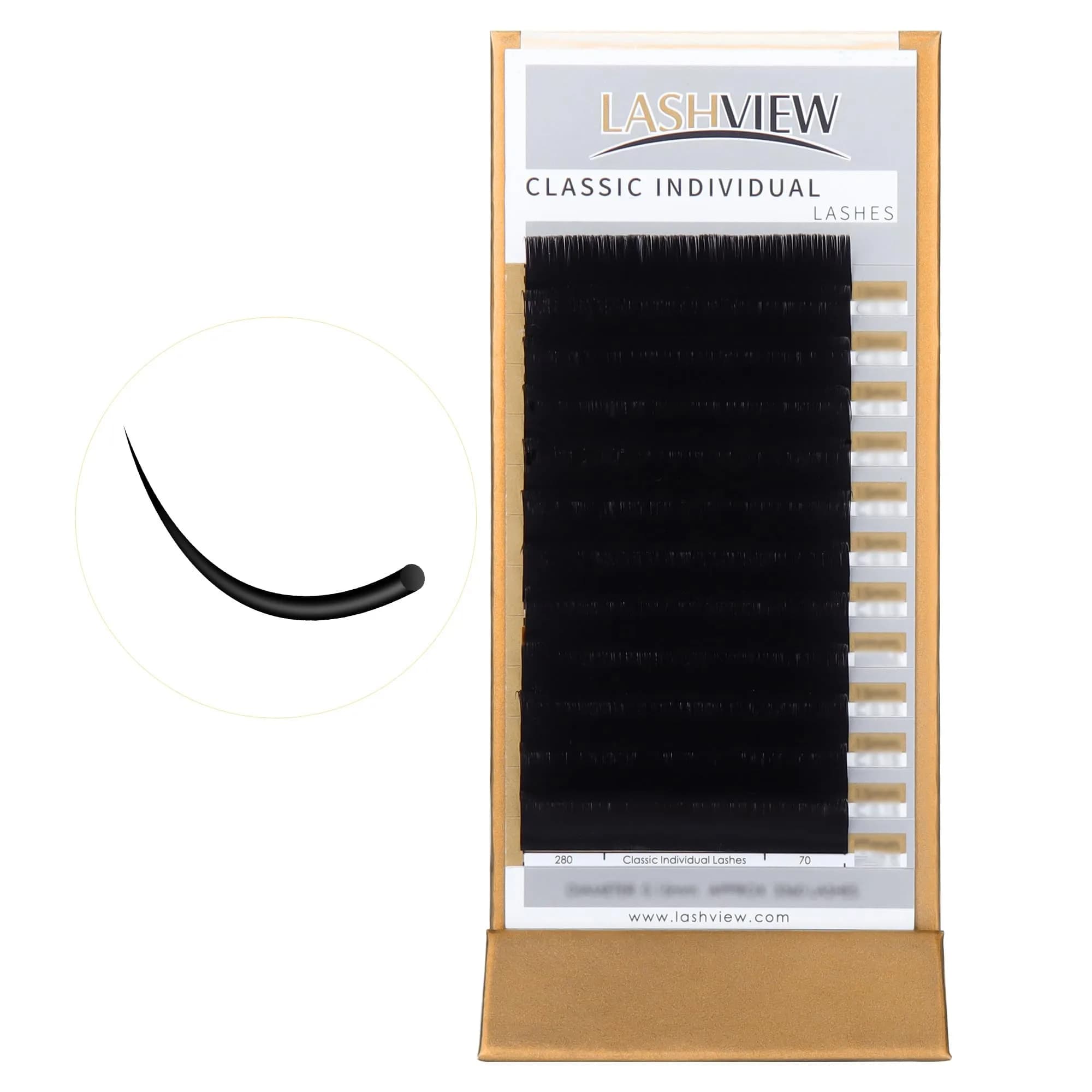 LASHVIEW Natural False Eyelashes C Curl 12mm | Handmade Korean PBT Material - main product image