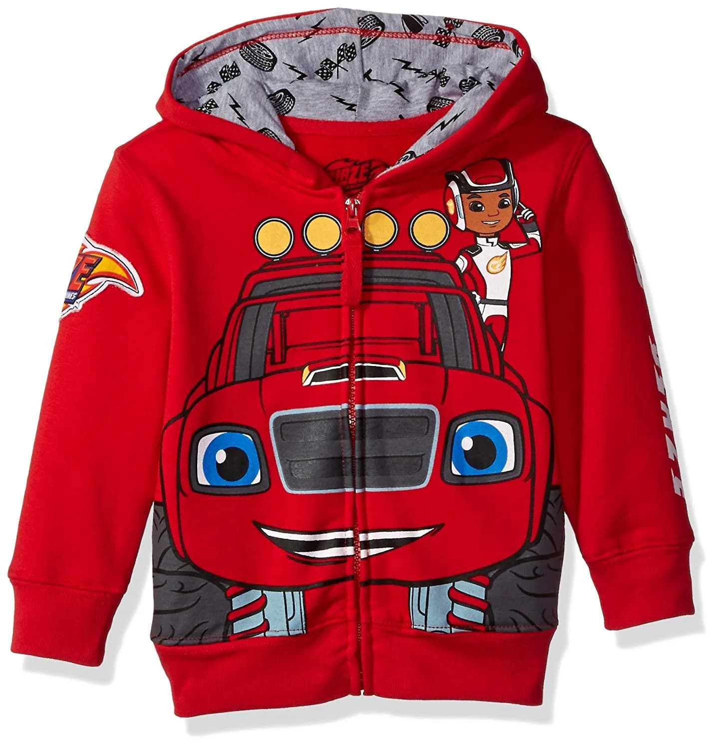 Nickelodeon Blaze and the Monster Machines Let's Blaze Hoodie Hooded Sweatshirt Red 4T | Officially Licensed Boys Apparel - main product image