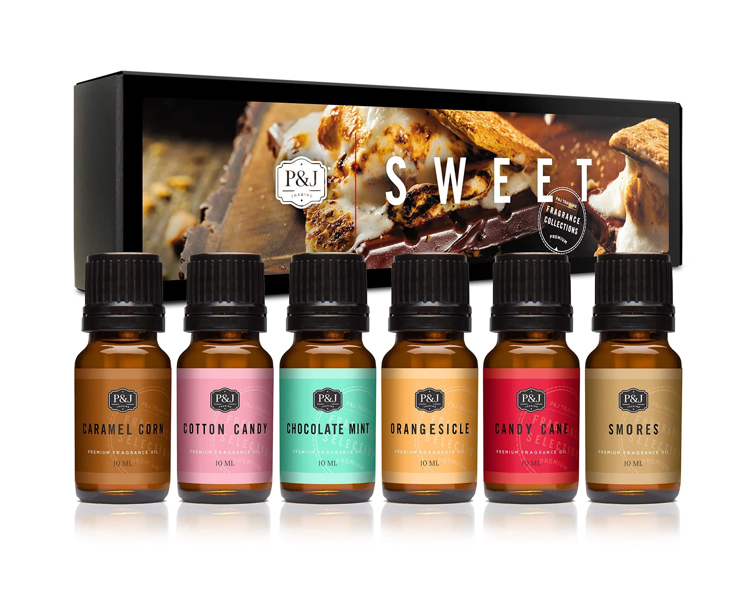 P&J Trading Sweet Set Fragrance Oils for Diffusers, Candle & Soap Making (6 x 10ml Bottles) - main product image