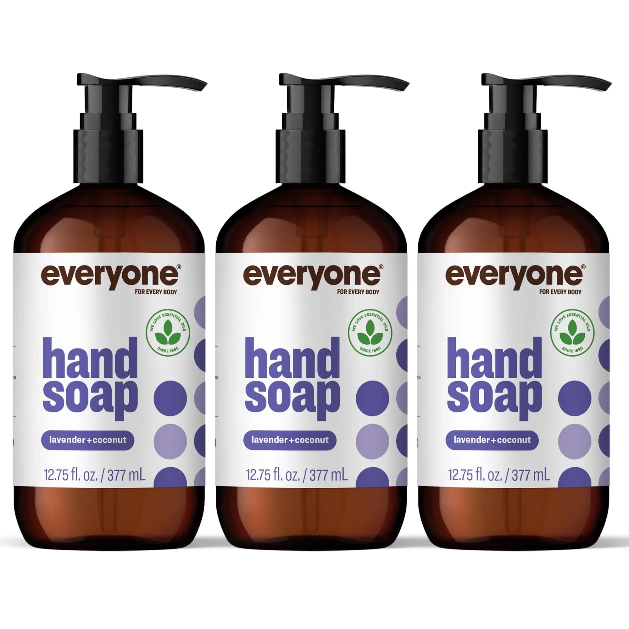 everyone for every body Liquid Hand Soap Lavender Coconut 12.75 oz | Hypoallergenic & Dermatologist-Tested - main product image