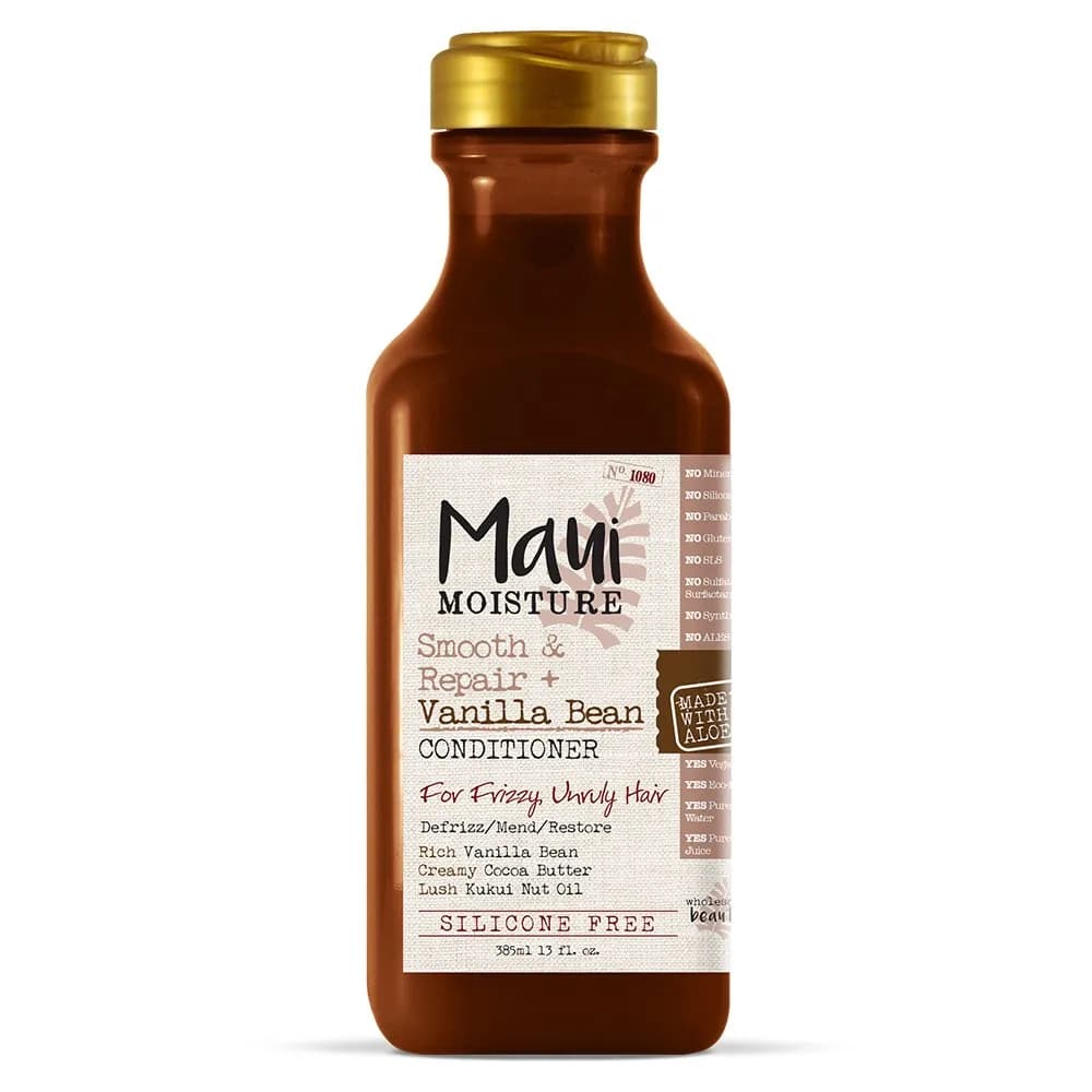 Maui Moisture Smooth & Repair + Vanilla Bean Conditioner 384ml (13 Fl Oz) | Hydrates Curly Hair - main product image