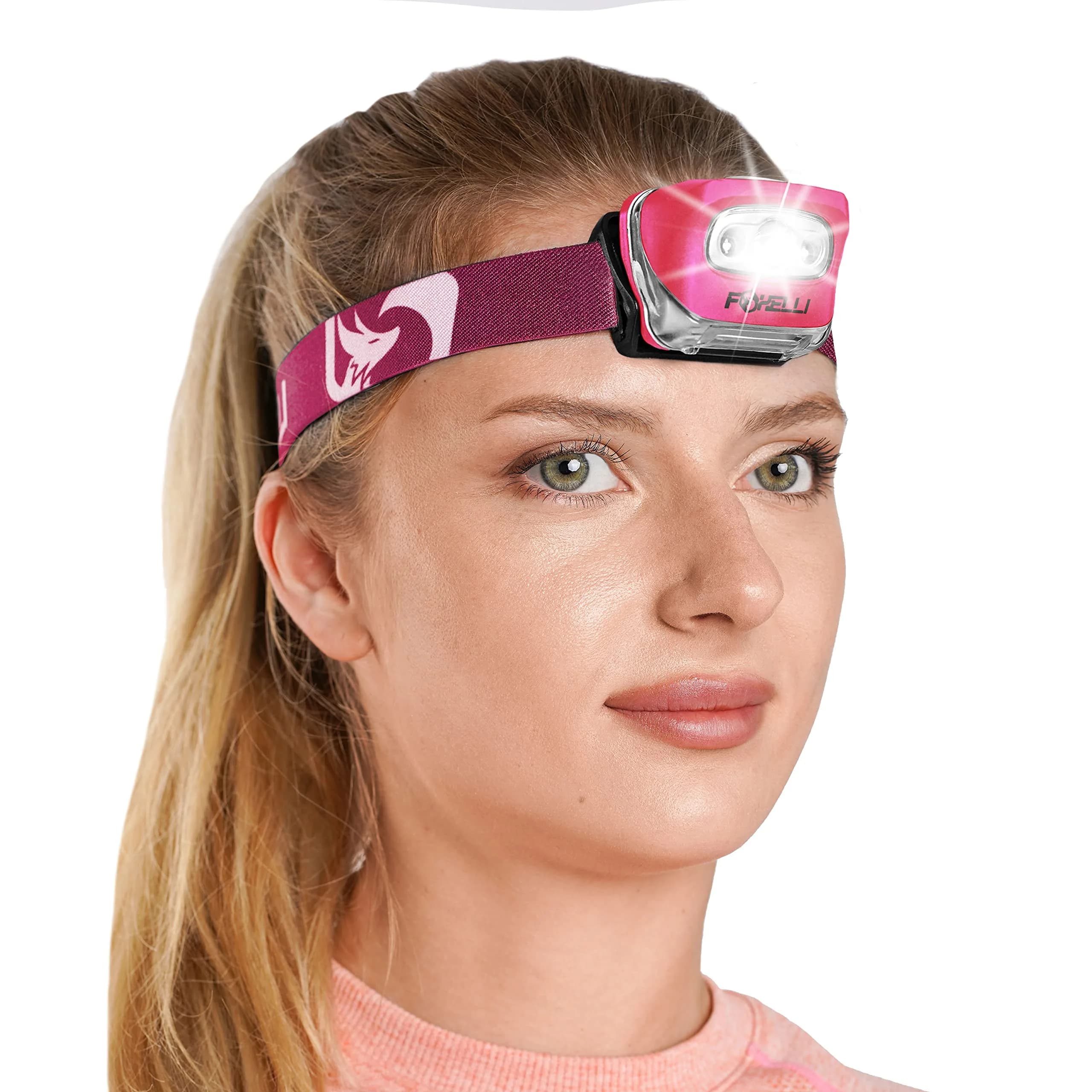 Foxelli Headlamp Flashlight for Adults & Kids | 165 Lumens Waterproof Lightweight