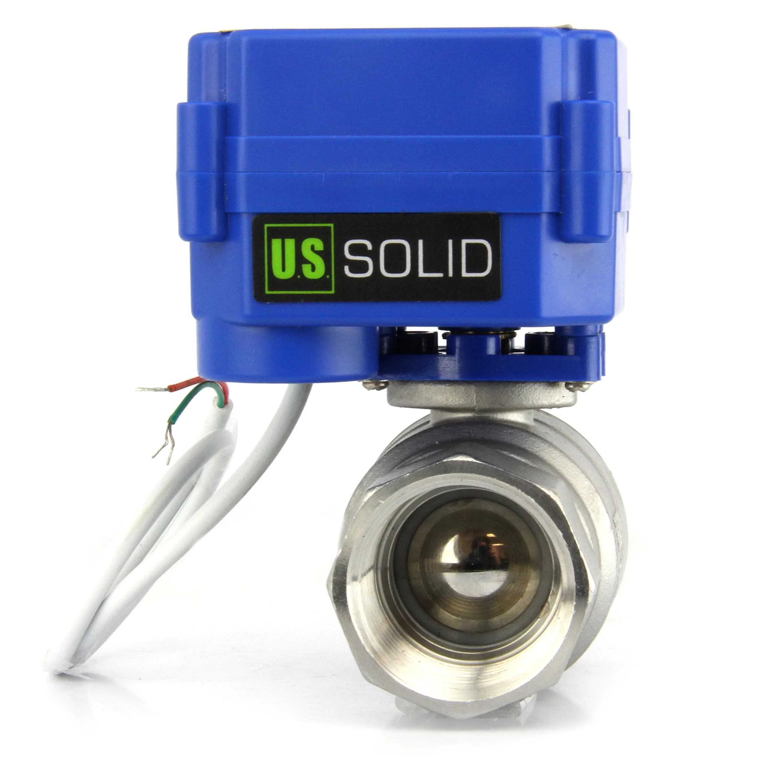 U.S. Solid Motorized Ball Valve 1" NSF Certified 304SS Full Port 25mm 9-24V AC/DC 2-Wire Auto Return - main product image