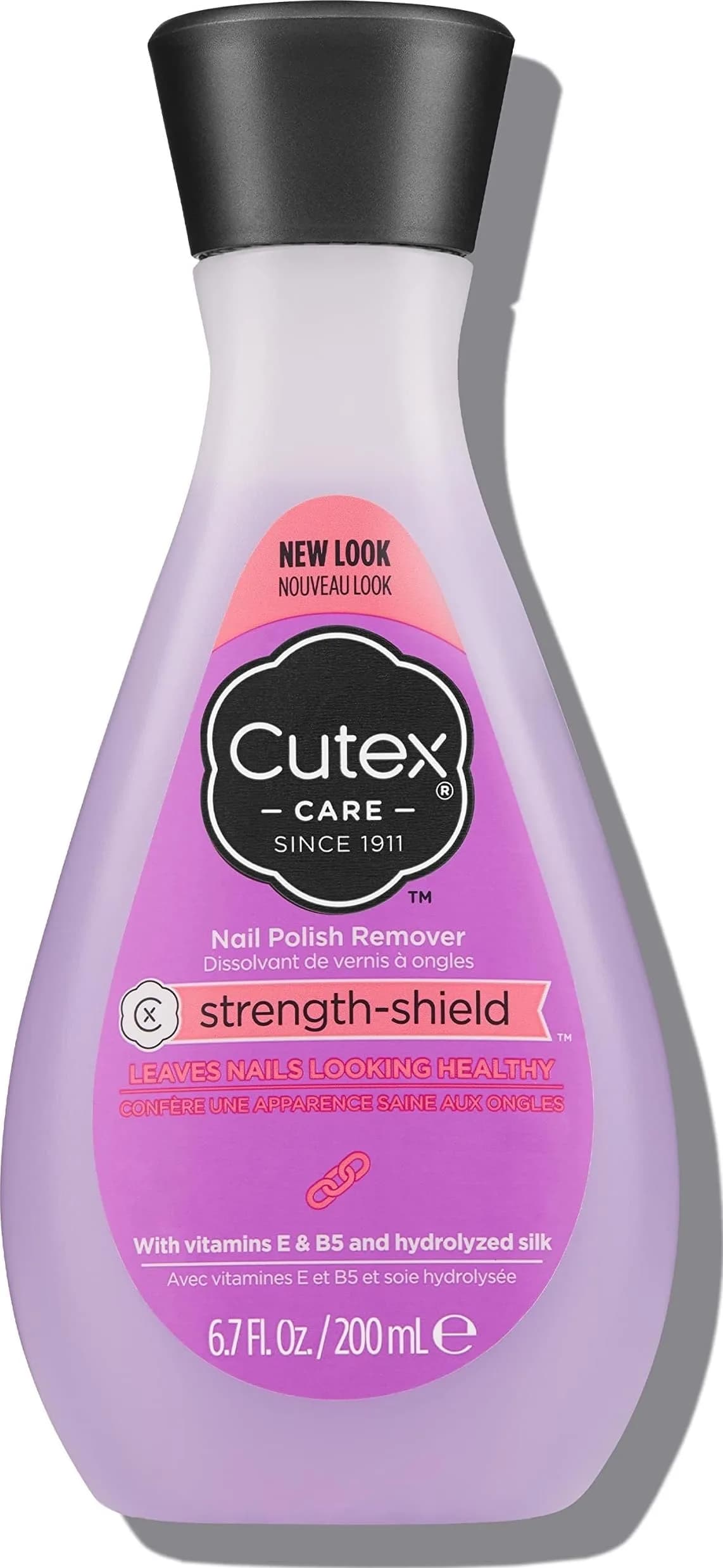Cutex Strength Shield Nail Polish Remover 200ml (6.76 Fl Oz) | Healthy Nails with Vitamins E & B5 - main product image