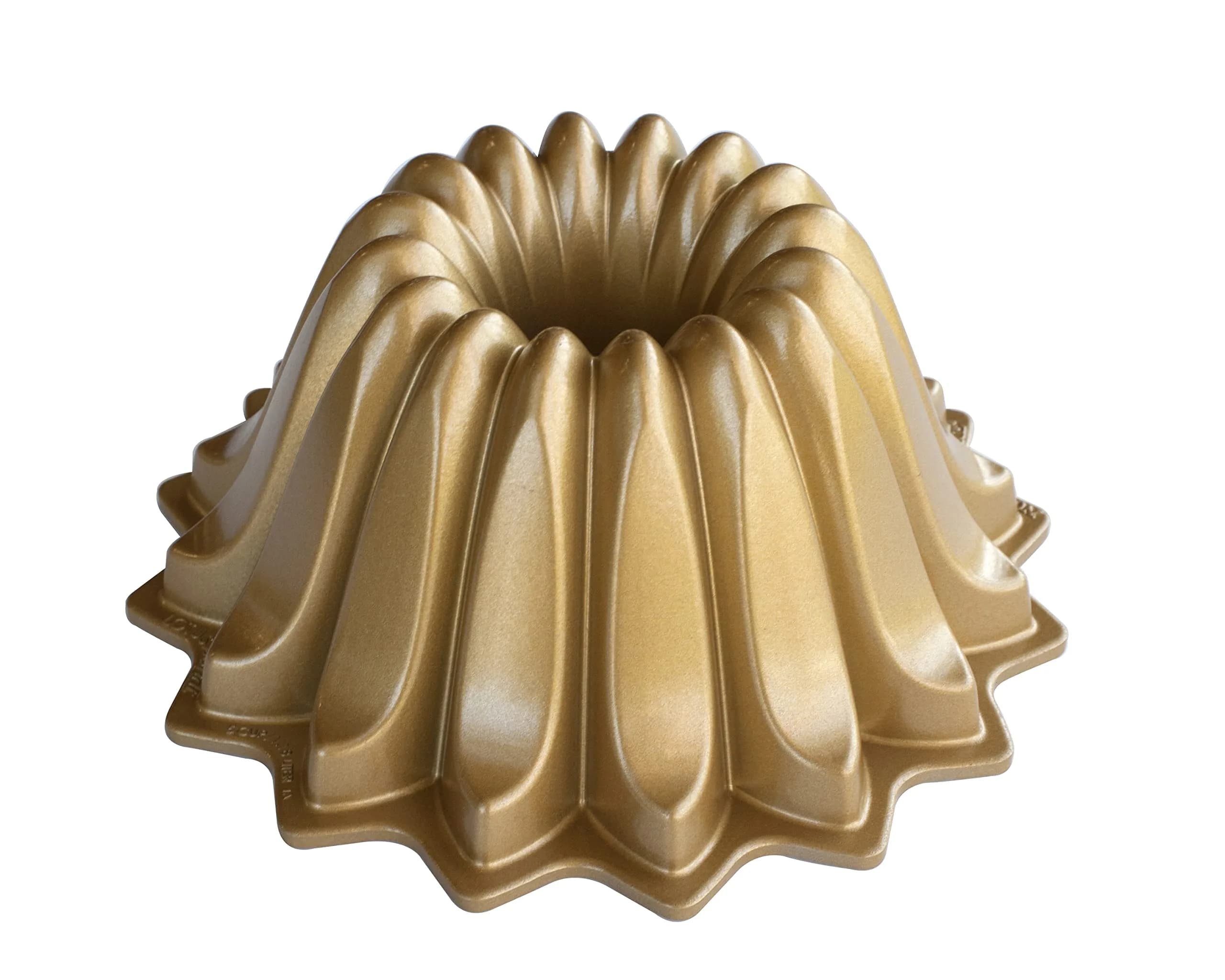 Nordic Ware Lotus Bundt Pan Gold 5 Cup | Intricate Cake Detail & Even Browning - main product image