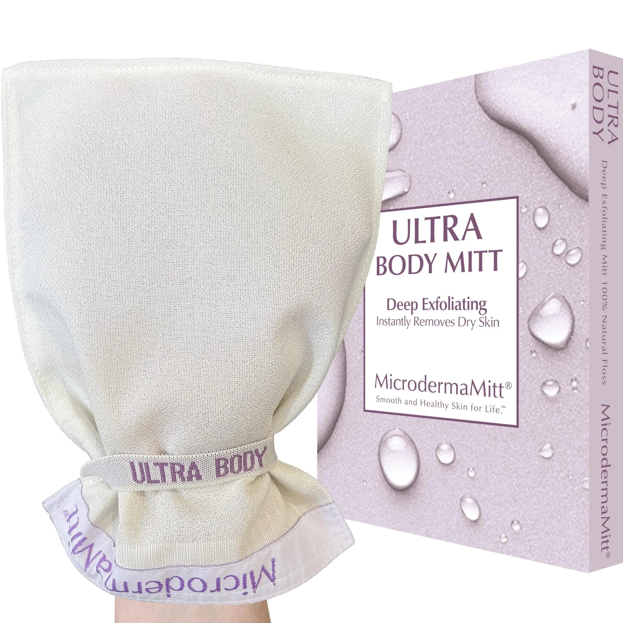MicrodermaMitt ULTRA Deep Exfoliating Mitt | Keratosis Pilaris & Strawberry Skin Treatment (70-120 chars)