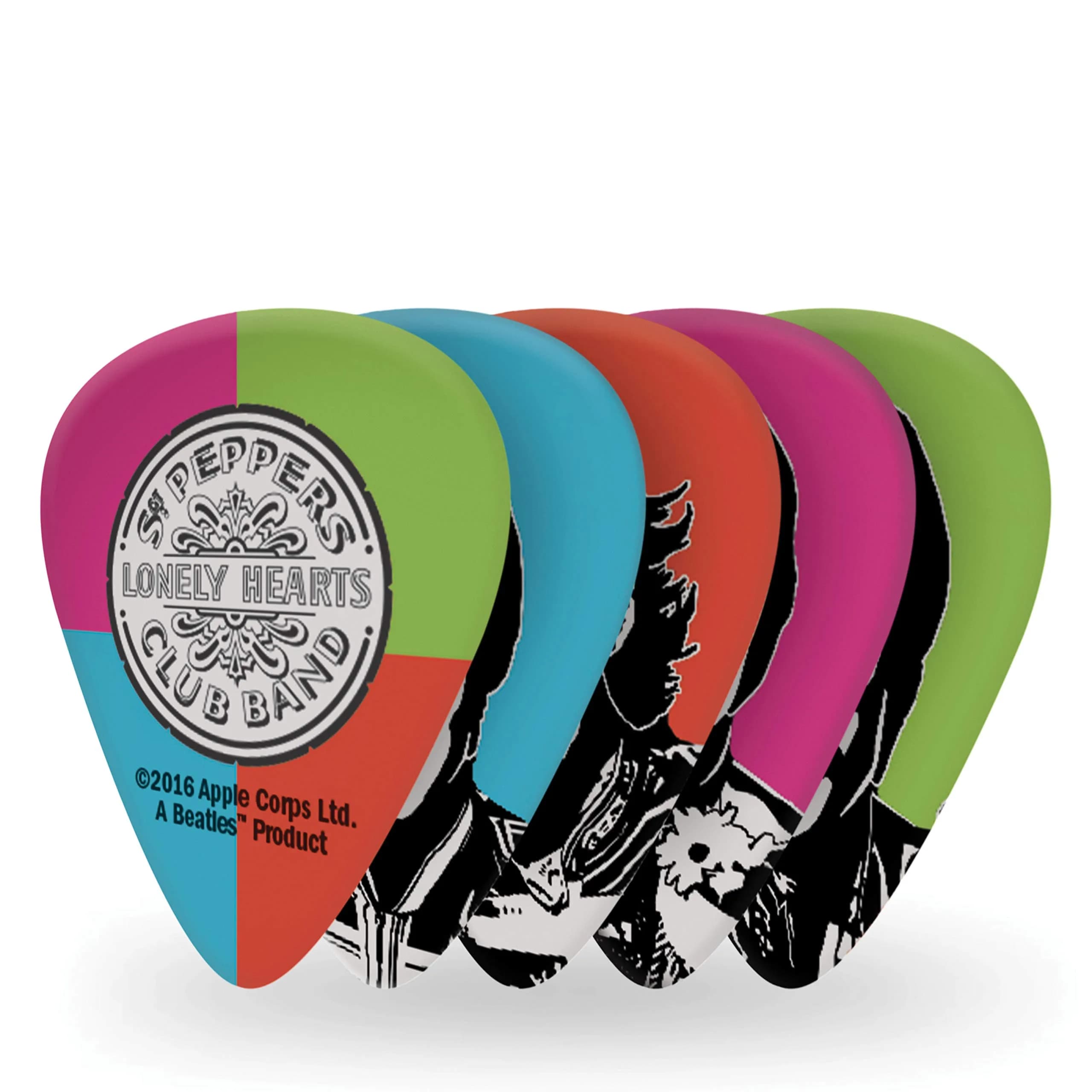 D'Addario Beatles Sgt. Pepper 50th Heavy Guitar Picks Tin | 10 Pack, Celluloid - main product image